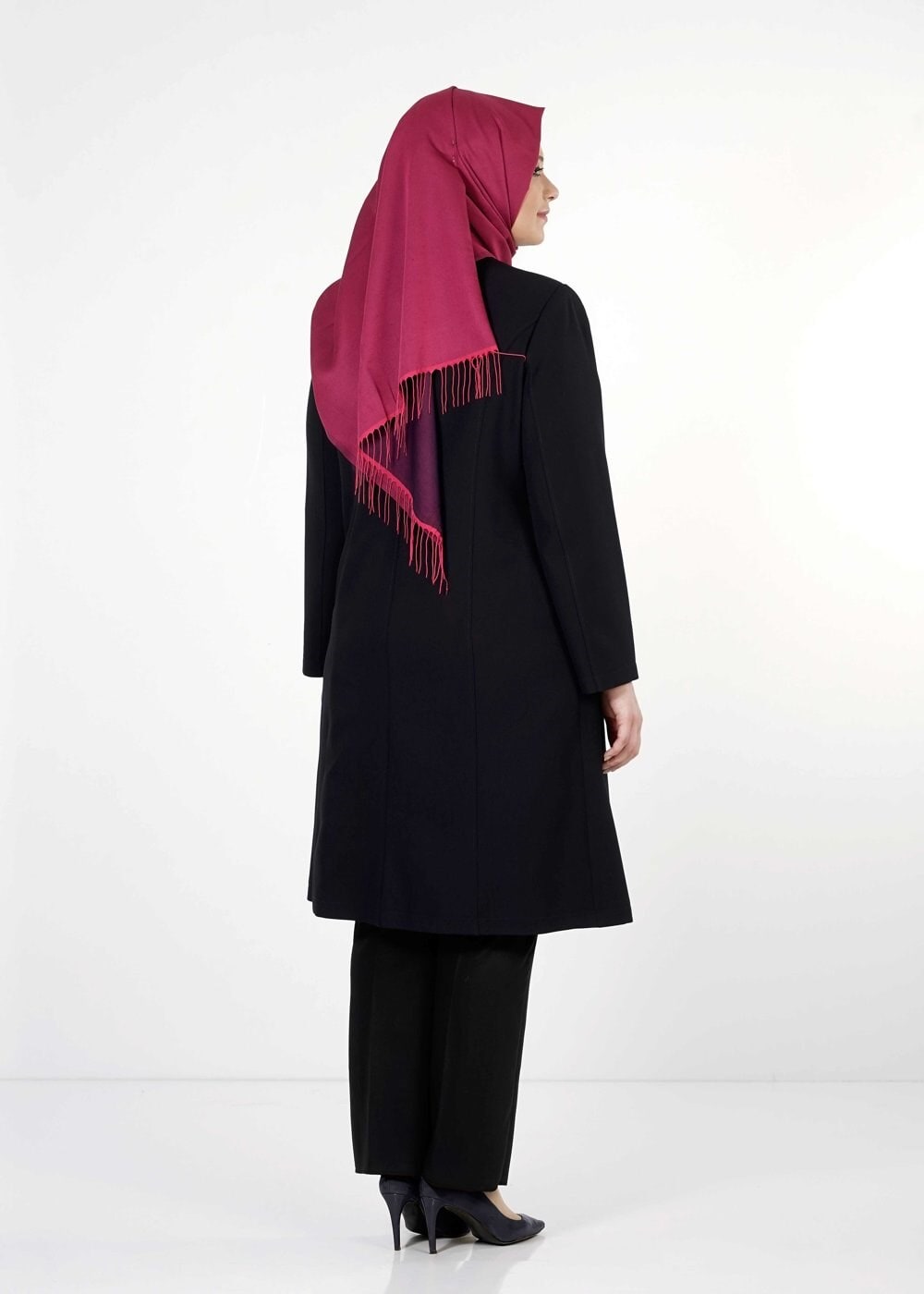 Tesettür giyim LACİVERT 1656 TRENÇKOT