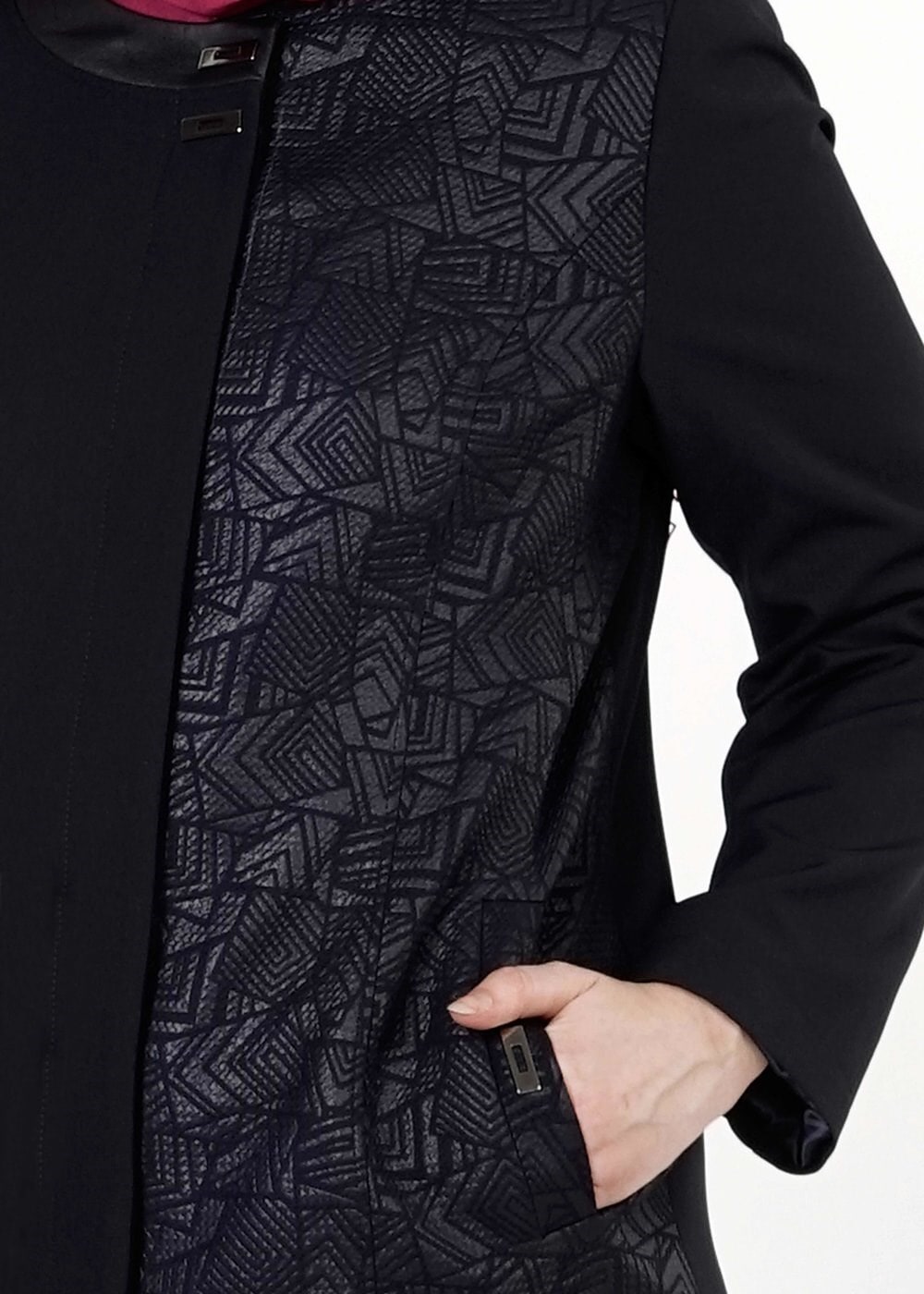 Tesettür giyim LACİVERT 1656 TRENÇKOT