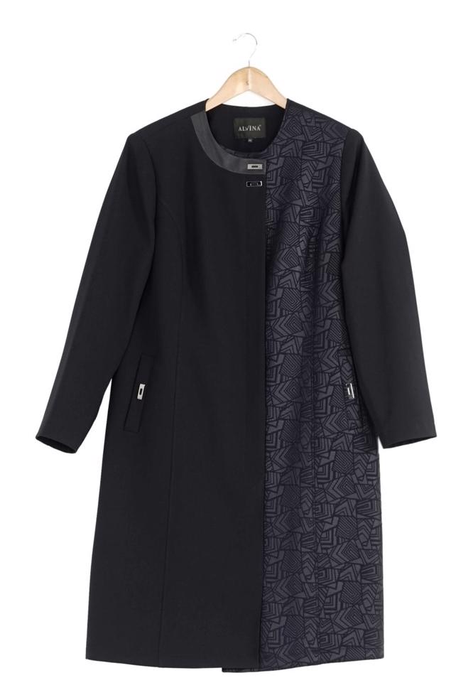 Tesettür giyim LACİVERT 1656 TRENÇKOT - ALVİNA