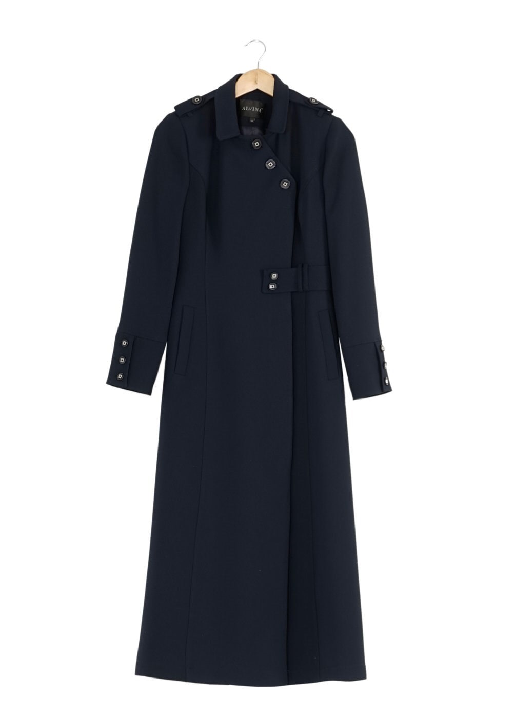 Tesettür giyim LACİVERT DÜĞMELİ TRENÇKOT 1668 