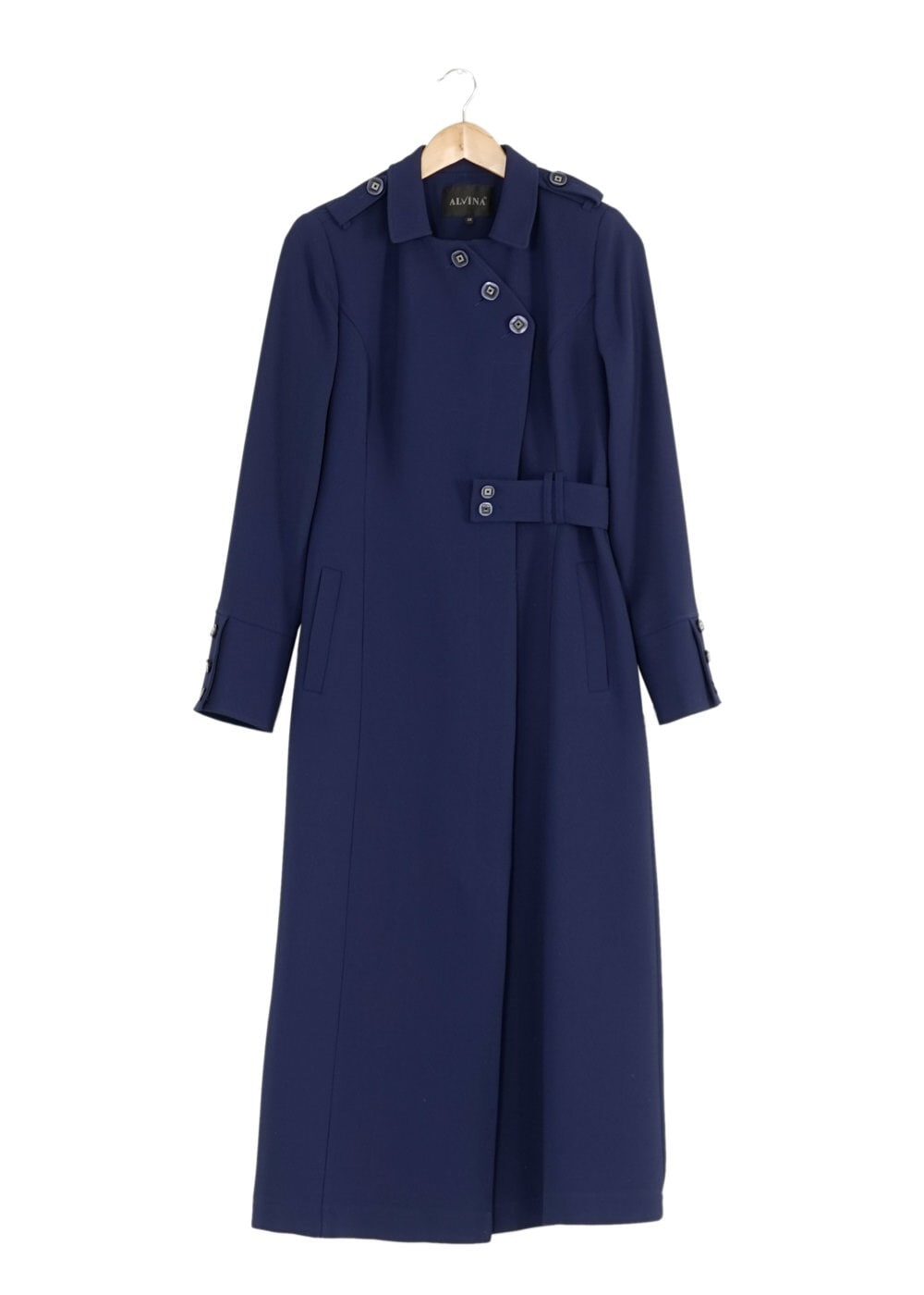 Tesettür giyim LACİVERT DÜĞMELİ TRENÇKOT 1668 