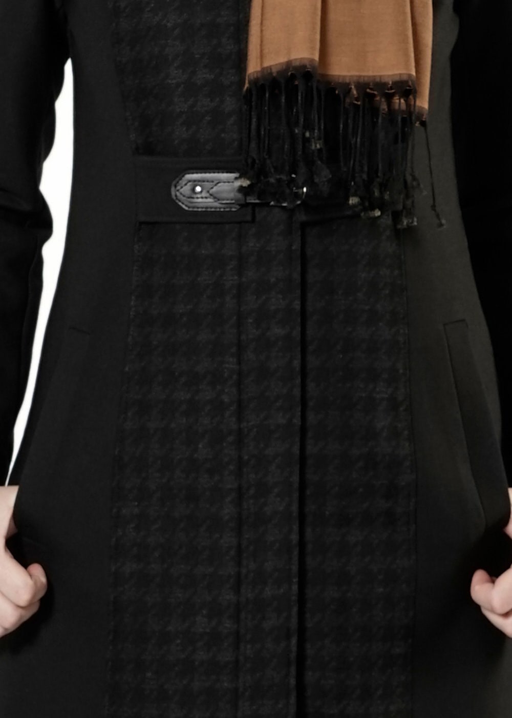 Tesettür giyim SİYAH 1670 TRENÇKOT