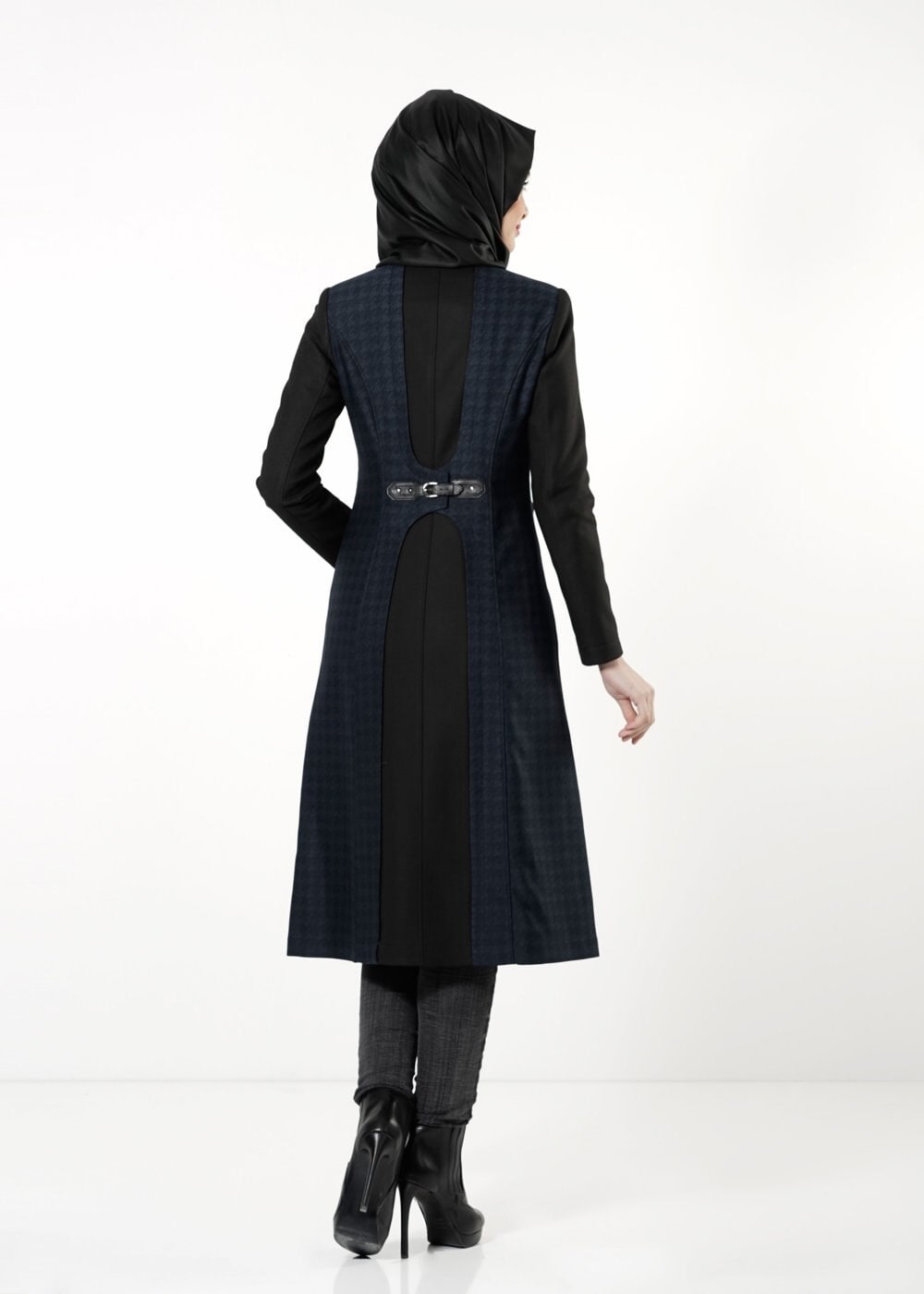 Tesettür giyim LACİVERT 1670 TRENÇKOT