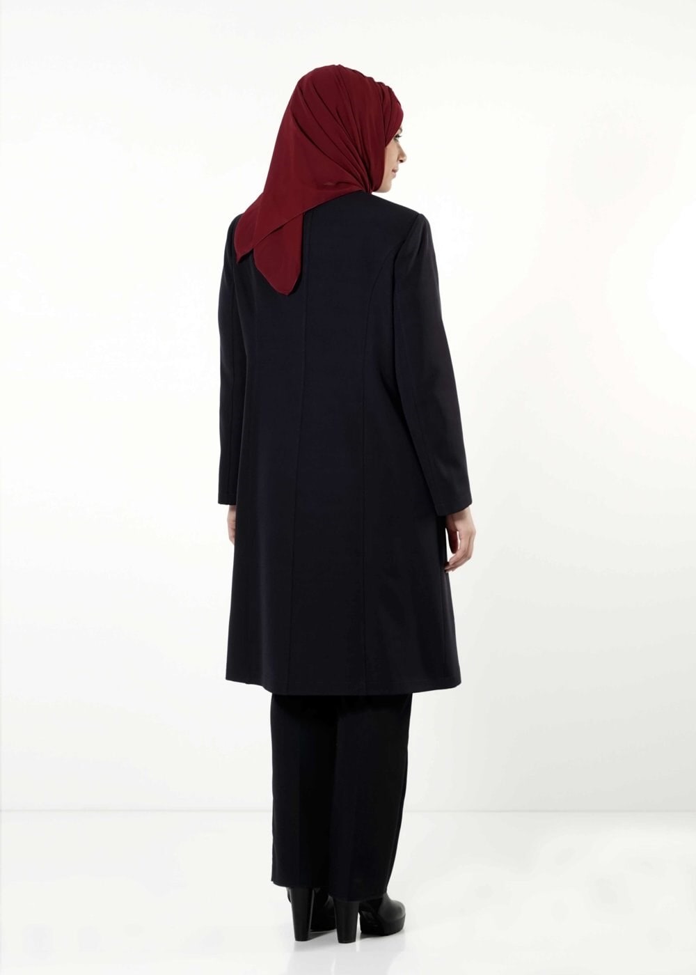 Tesettür giyim LACİVERT 1673 TRENÇKOT