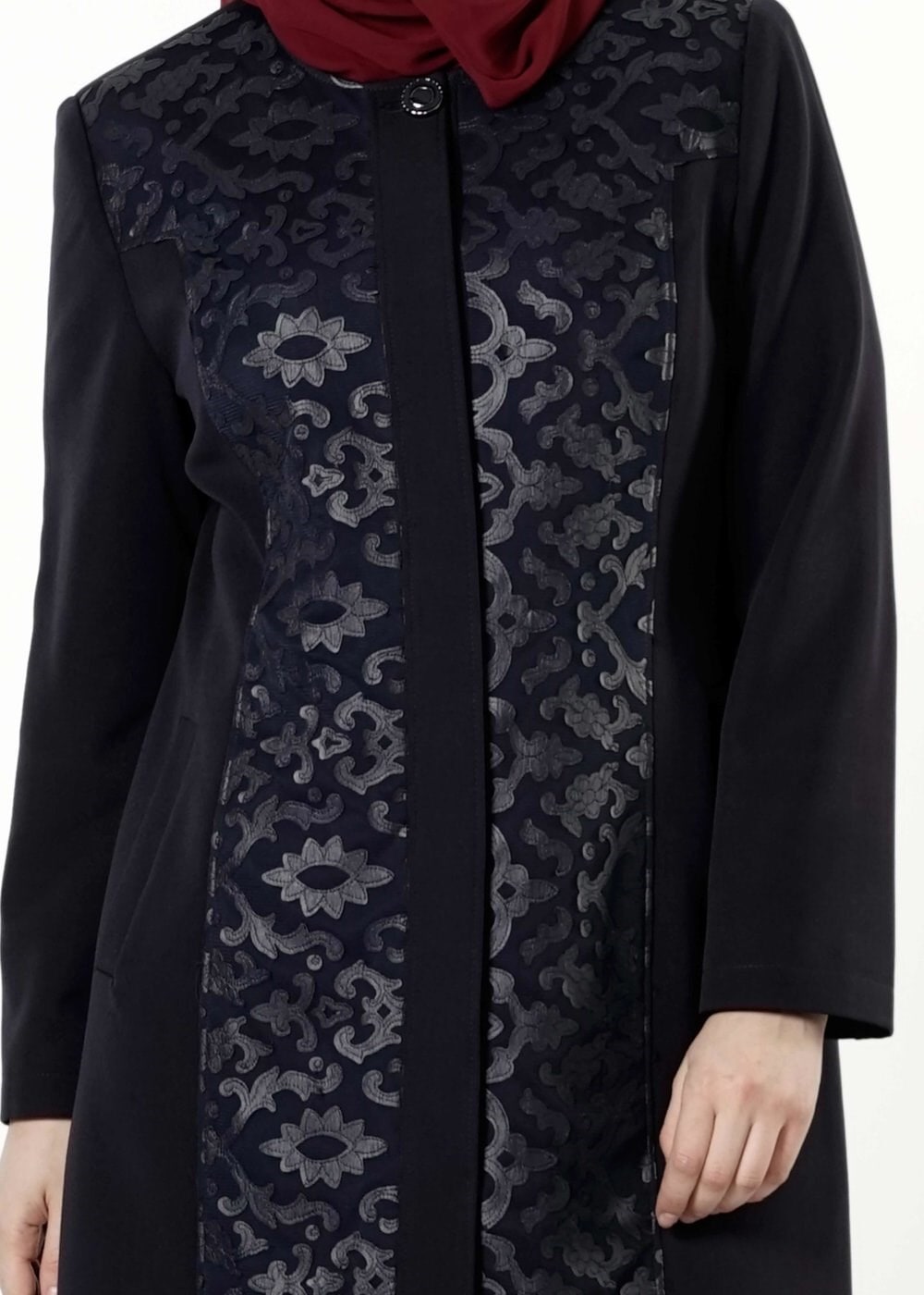 Tesettür giyim LACİVERT 1673 TRENÇKOT