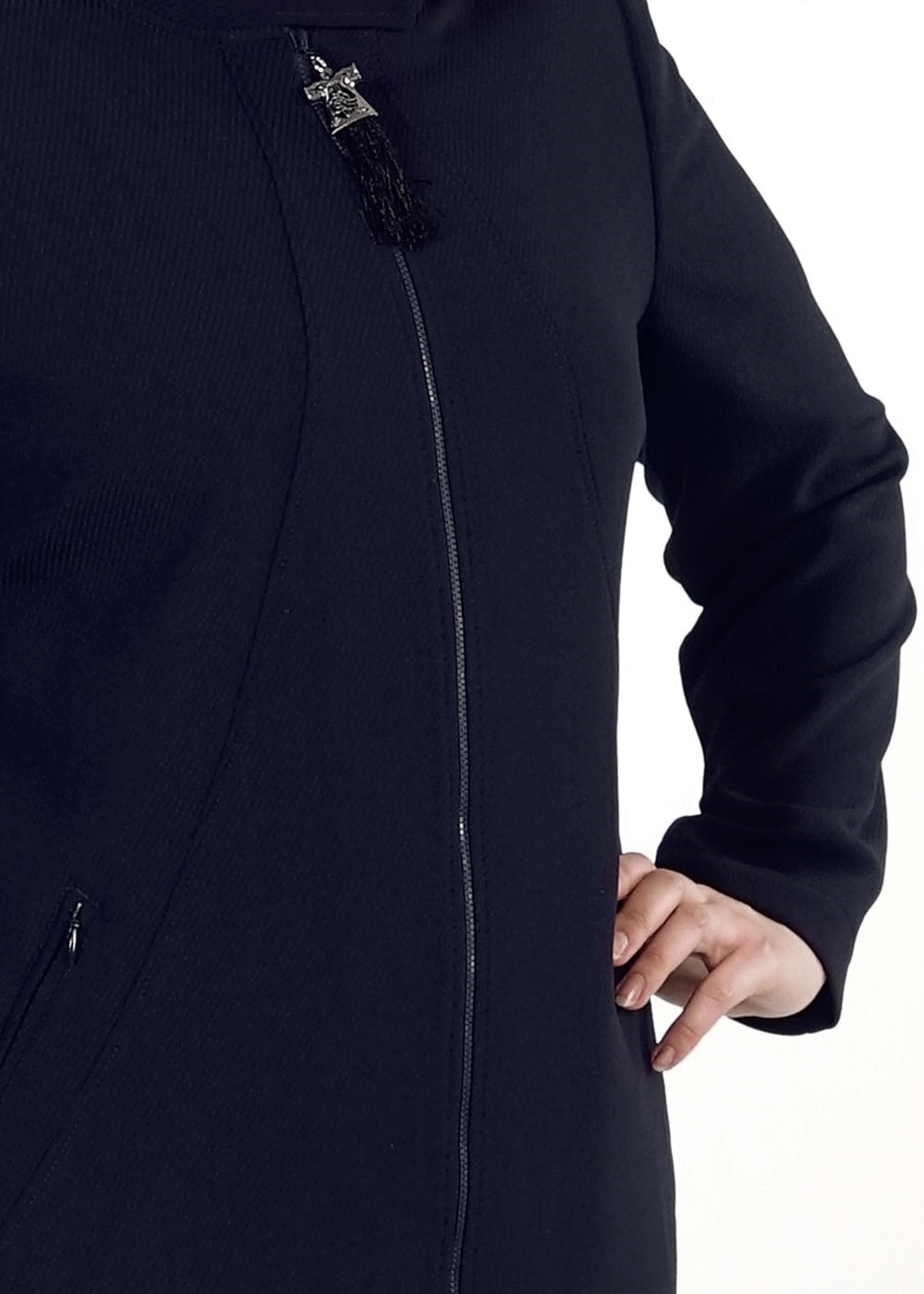 Tesettür giyim LACİVERT 1674 TRENÇKOT