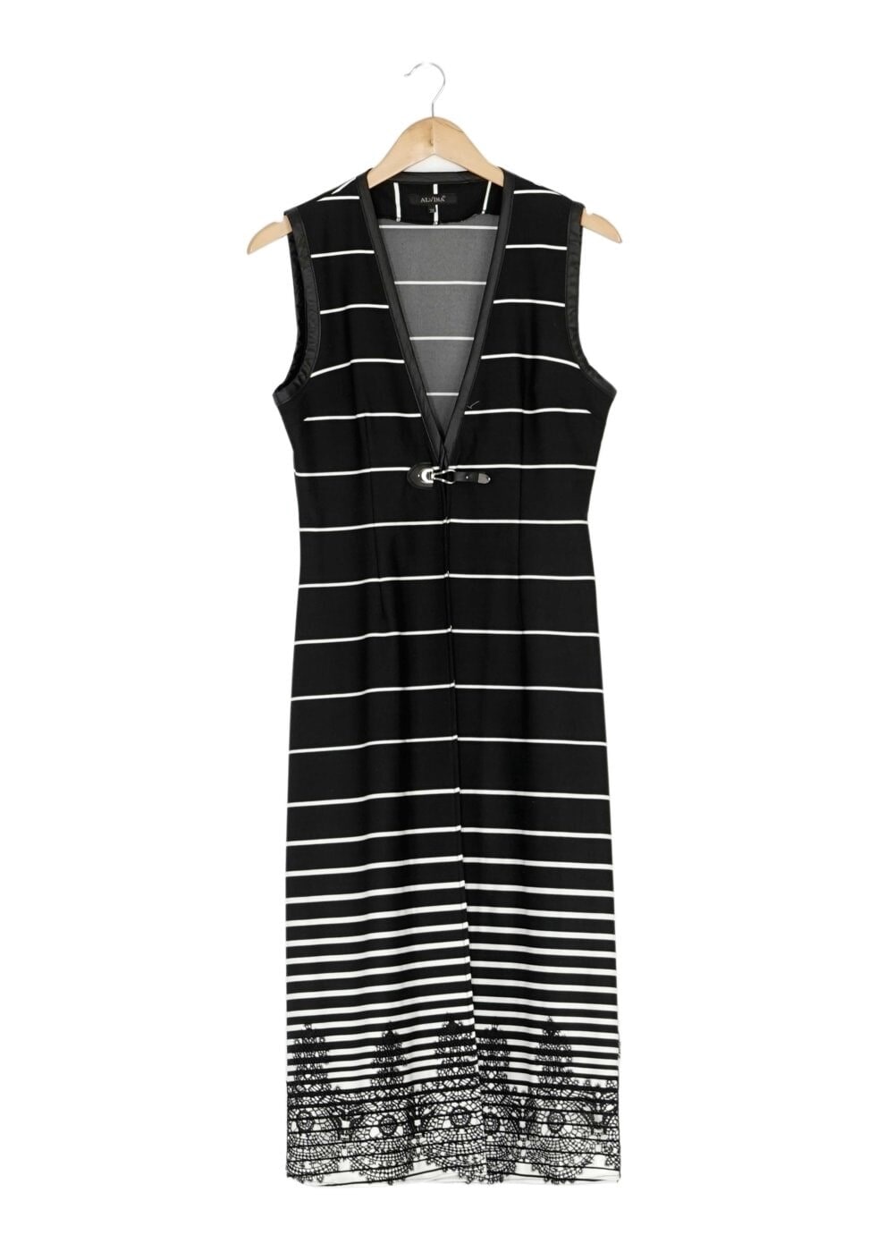 Tesettür giyim SİYAH ÇİZGİLİ YELEK 4009 