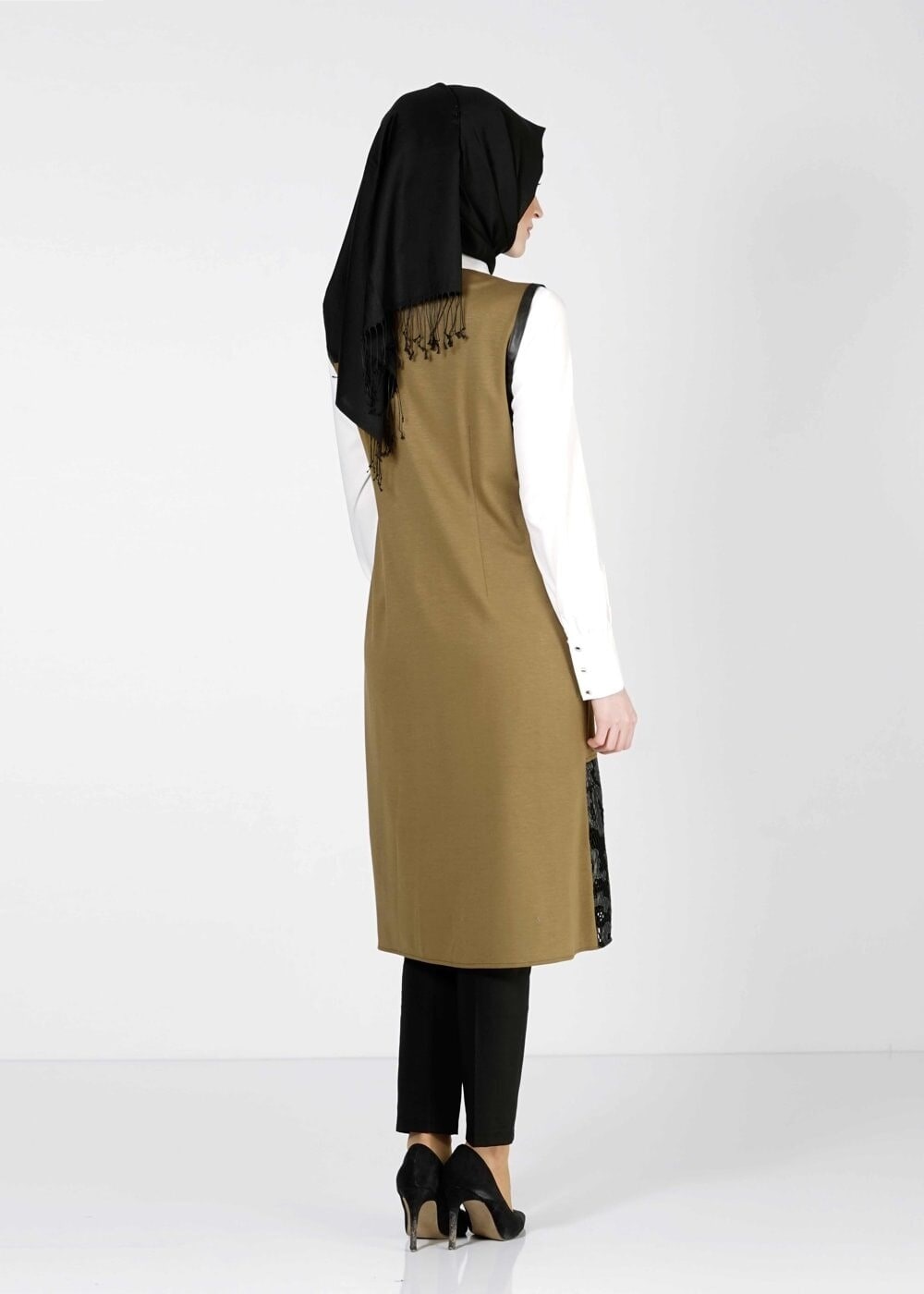 Tesettür giyim YEŞİL 4012 YELEK