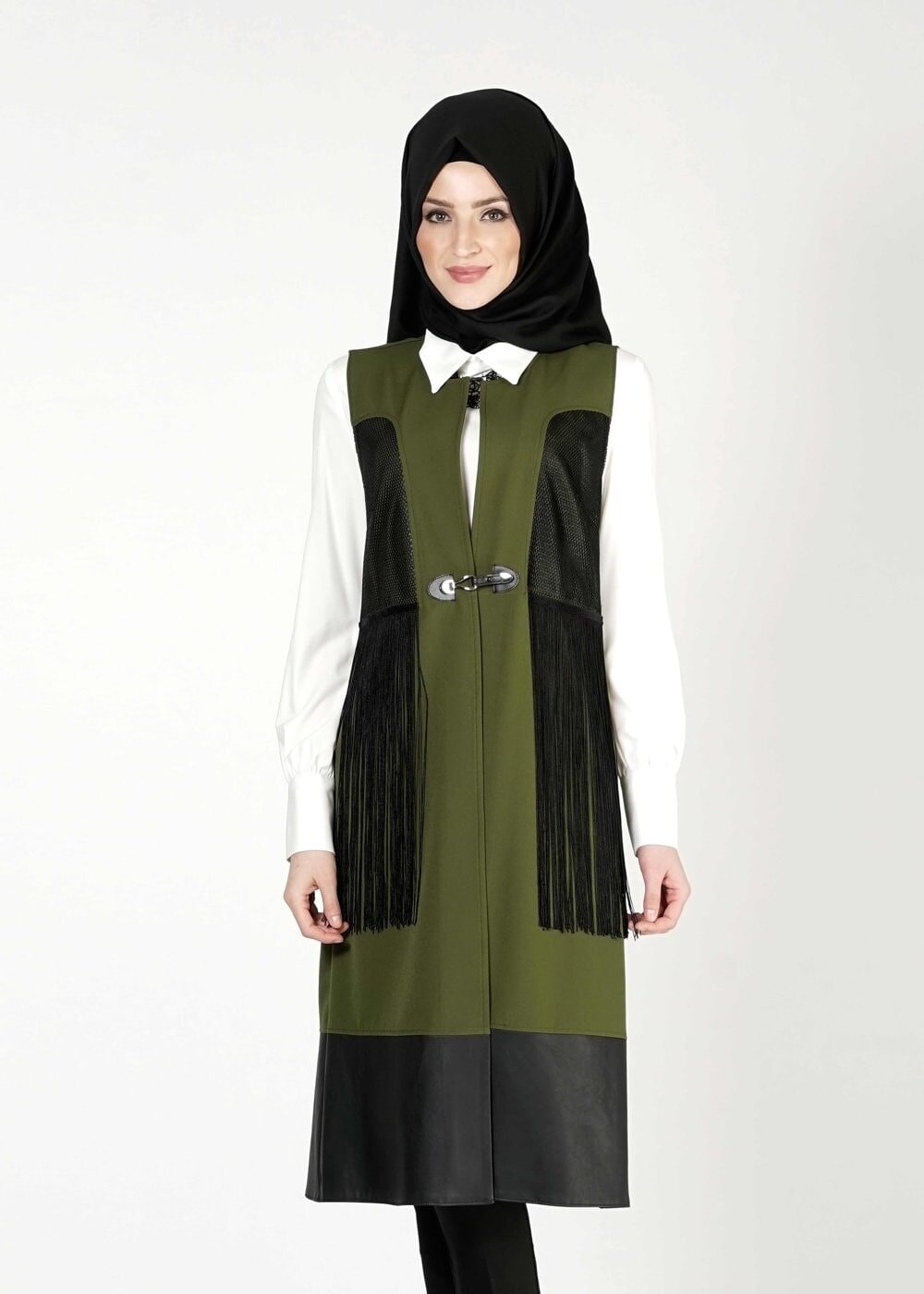 Tesettür giyim YEŞİL 4045 YELEK