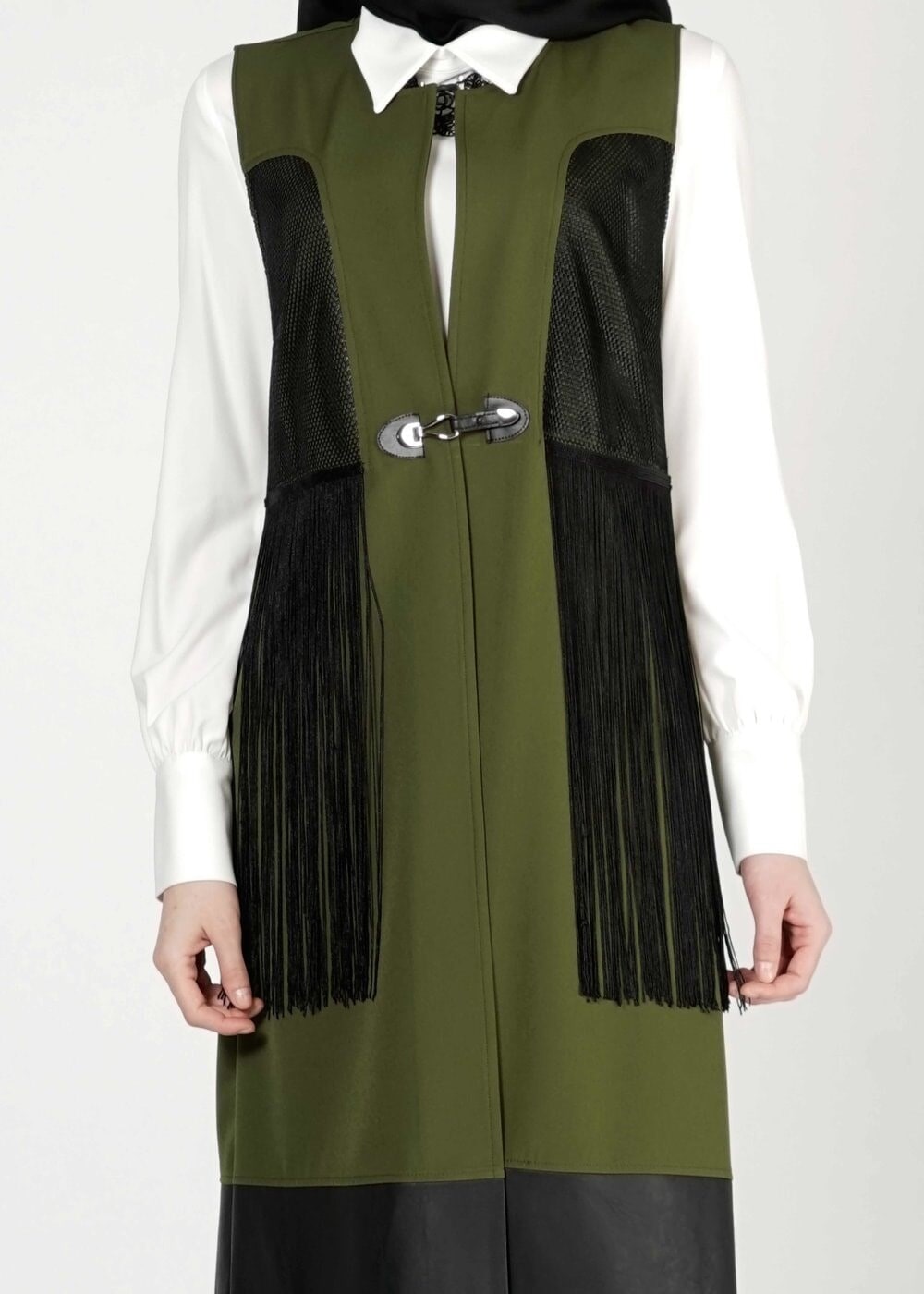 Tesettür giyim YEŞİL 4045 YELEK