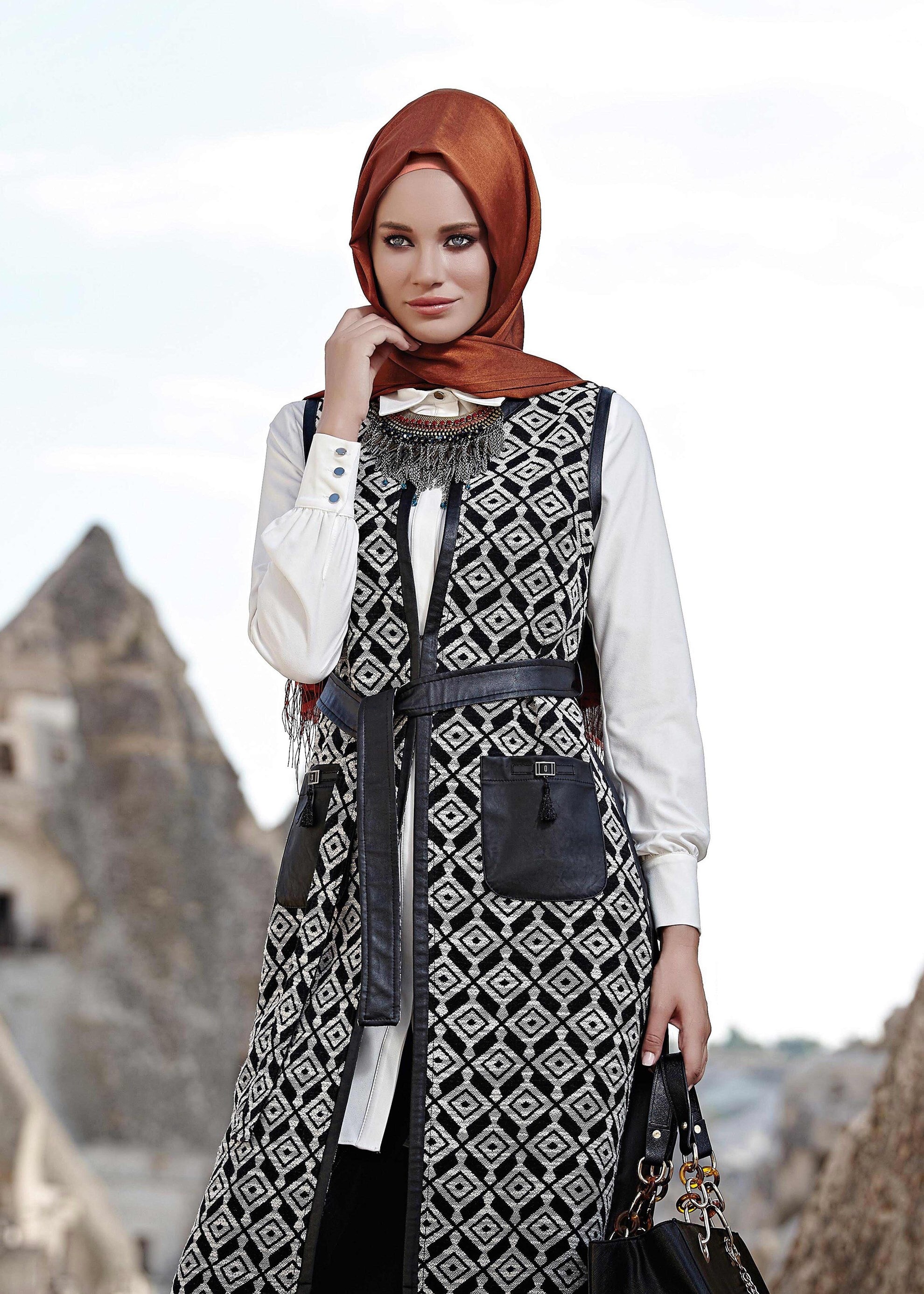 Tesettür giyim SİYAH 4048 YELEK