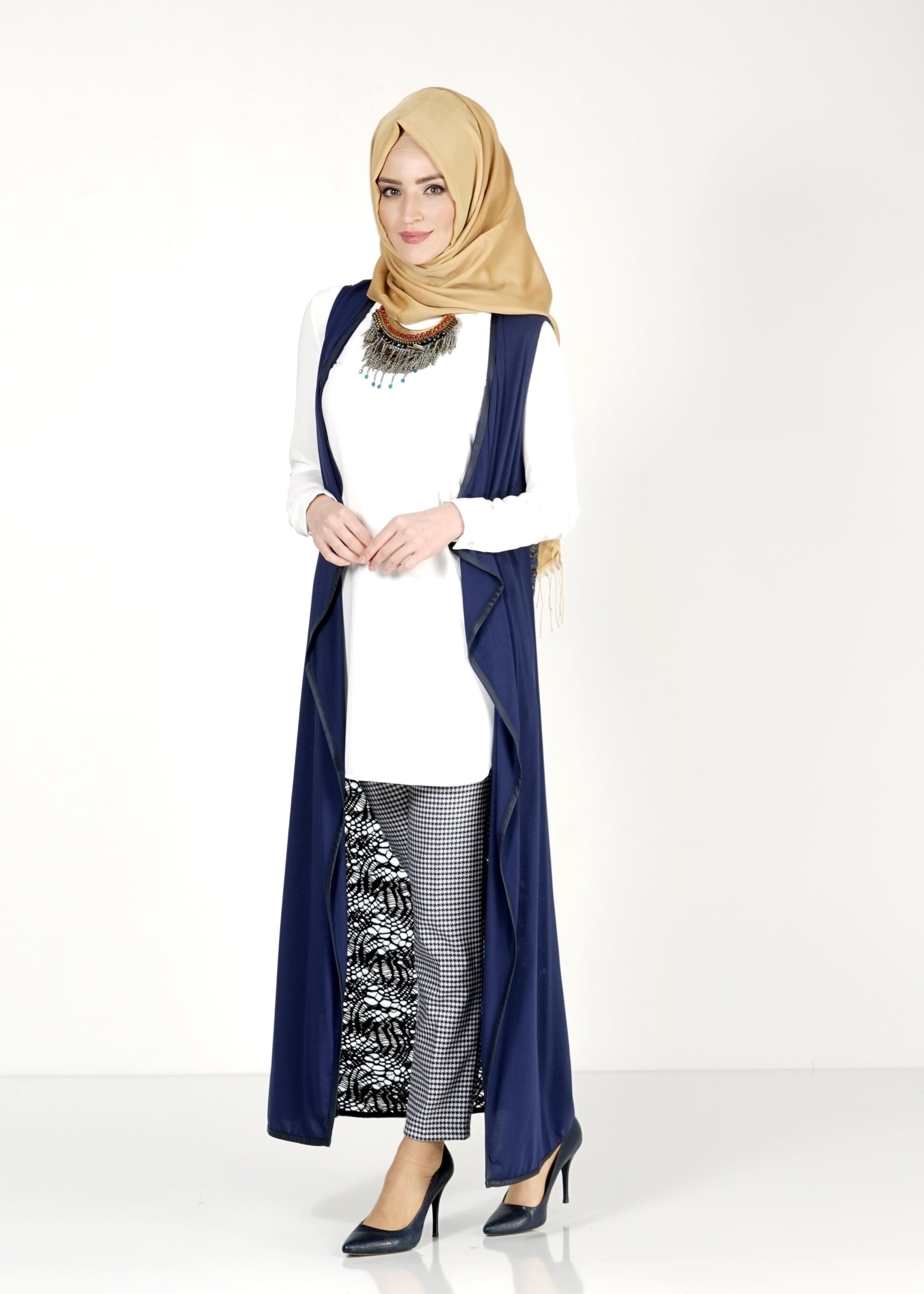 Tesettür giyim LACİVERT 4049 YELEK