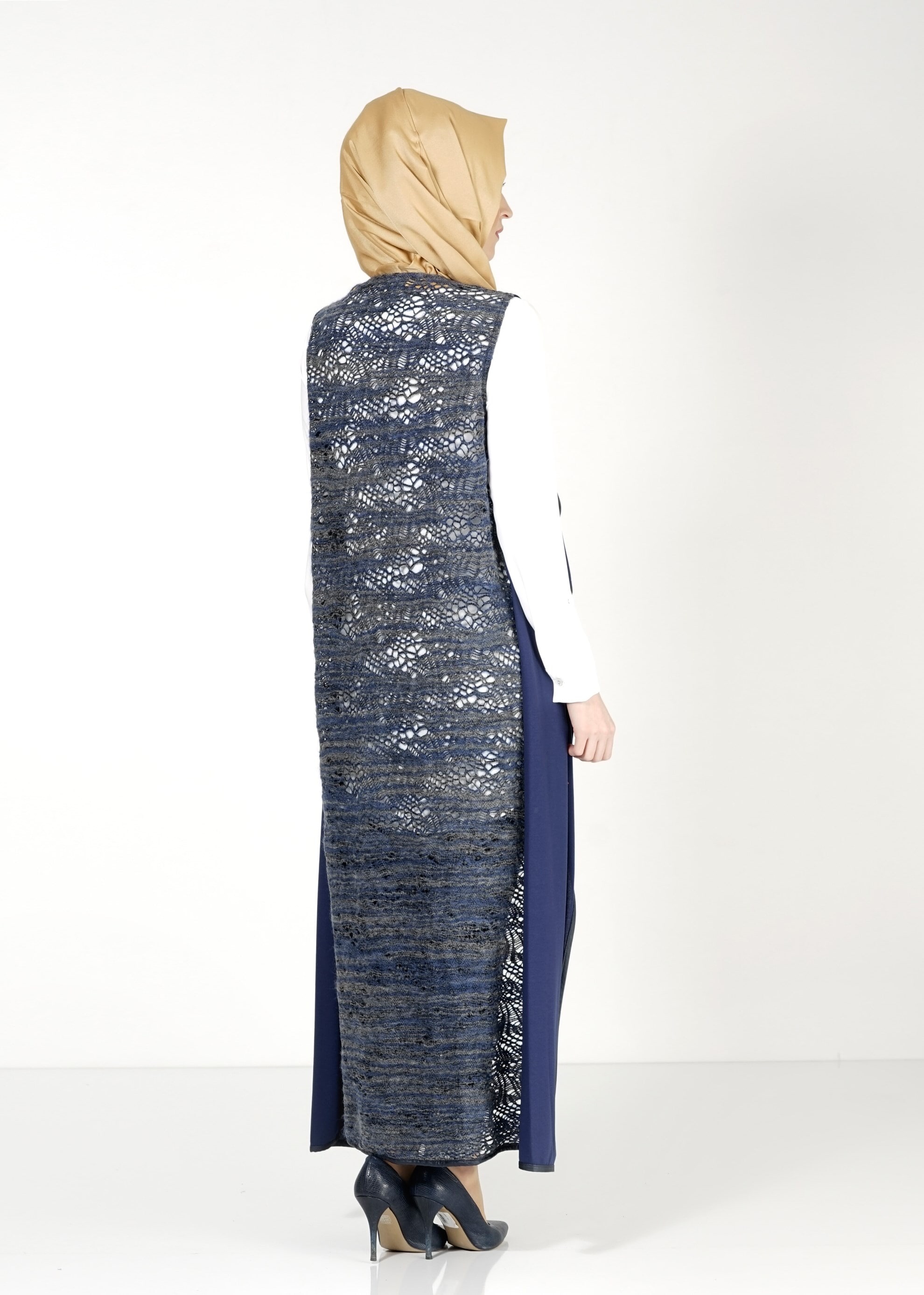 Tesettür giyim LACİVERT 4049 YELEK