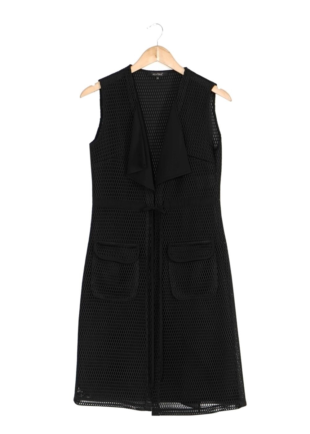 Tesettür giyim SİYAH FİLE DETAYLI YELEK 4107 