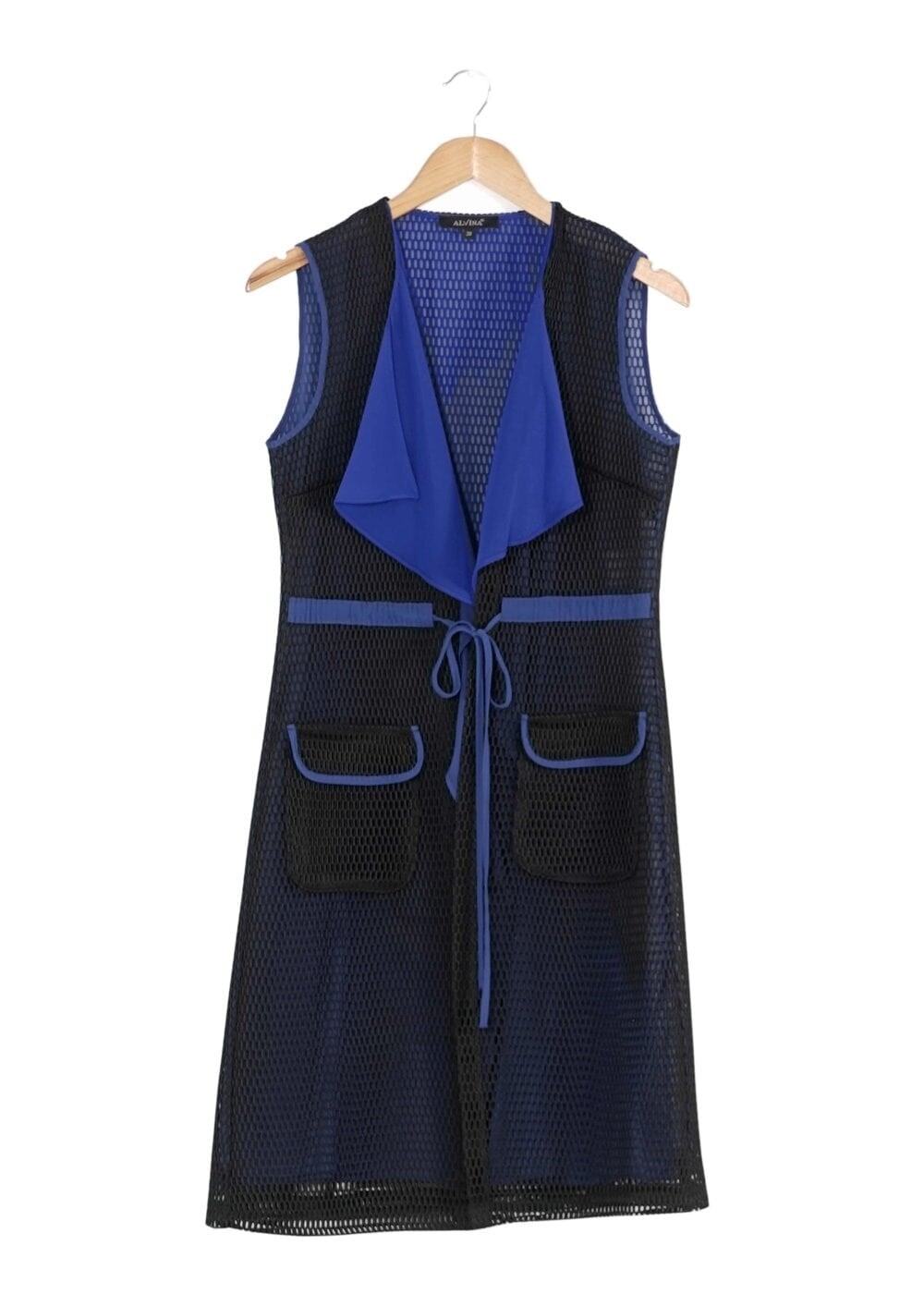 Tesettür giyim LACİVERT FİLE DETAYLI YELEK 4107 