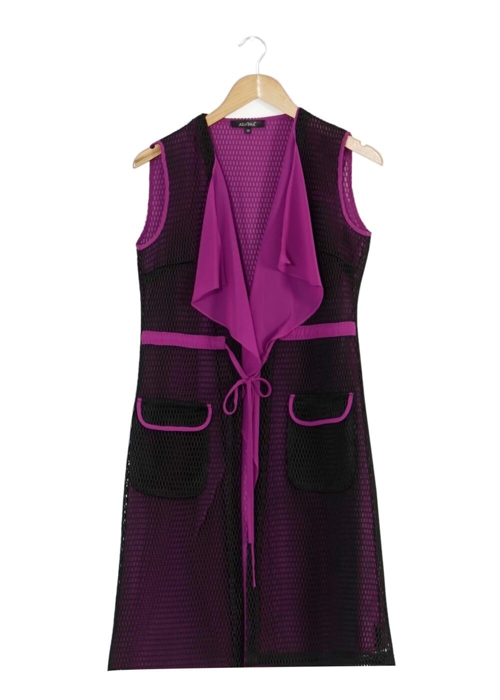 Tesettür giyim MOR FİLE DETAYLI YELEK 4107 