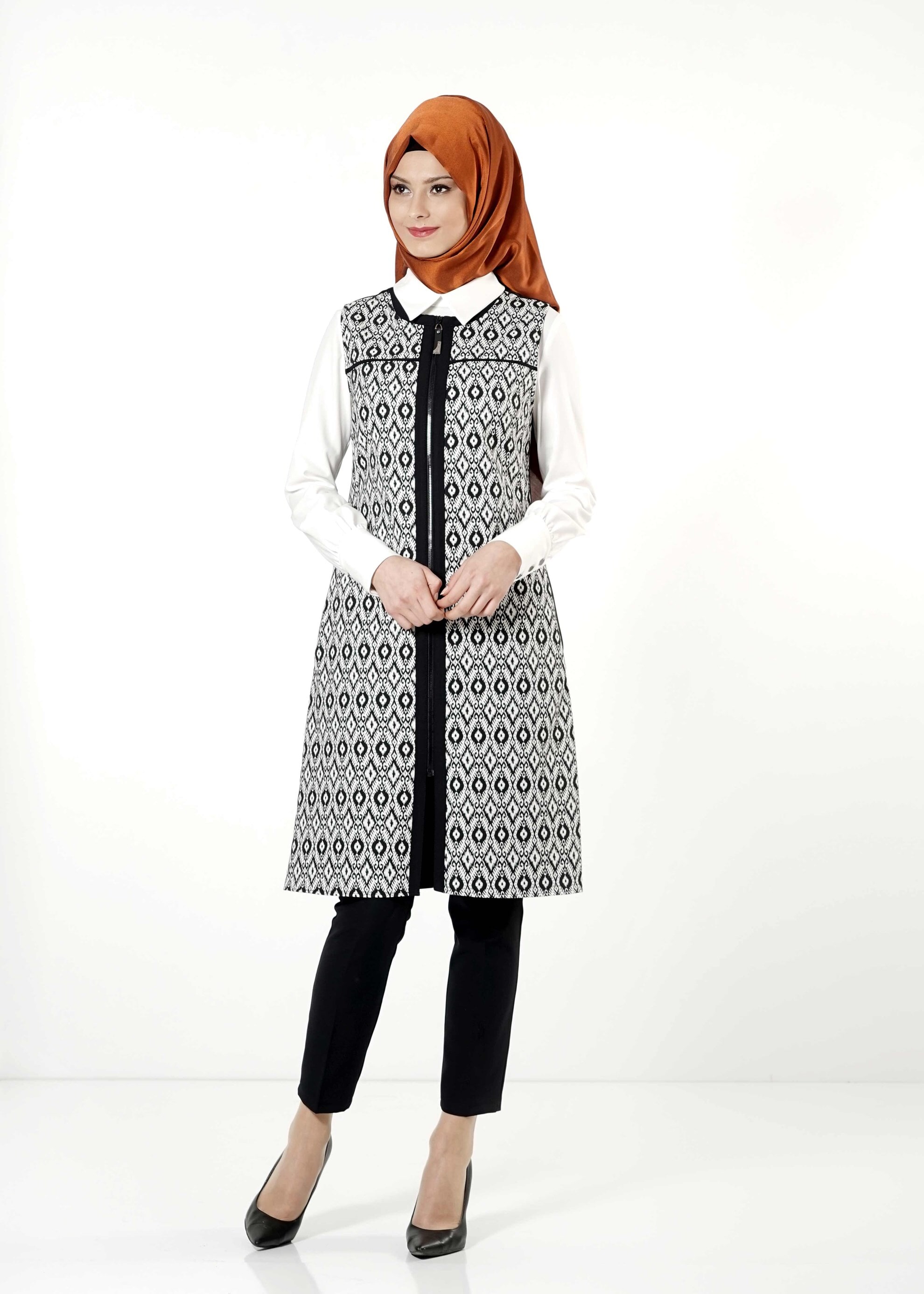 Tesettür giyim SİYAH 4155 YELEK 