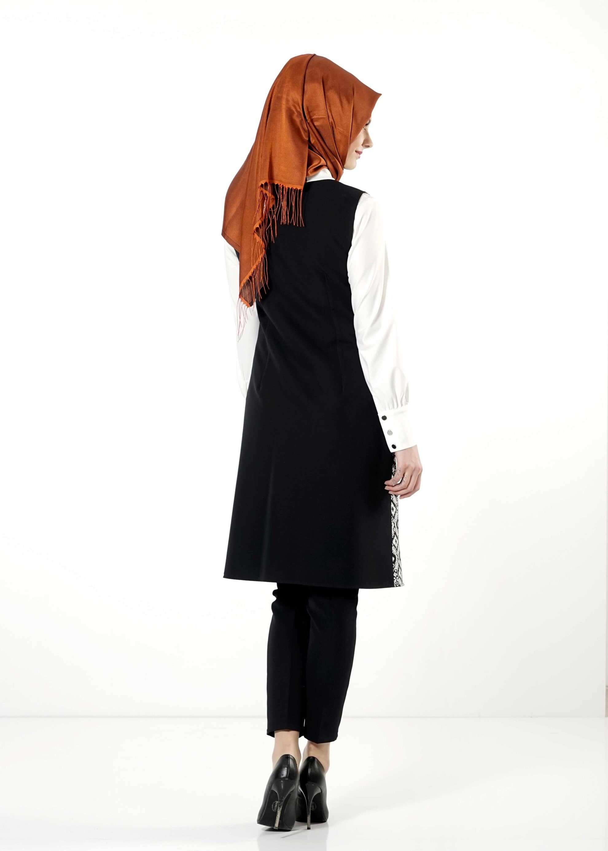 Tesettür giyim SİYAH 4155 YELEK 