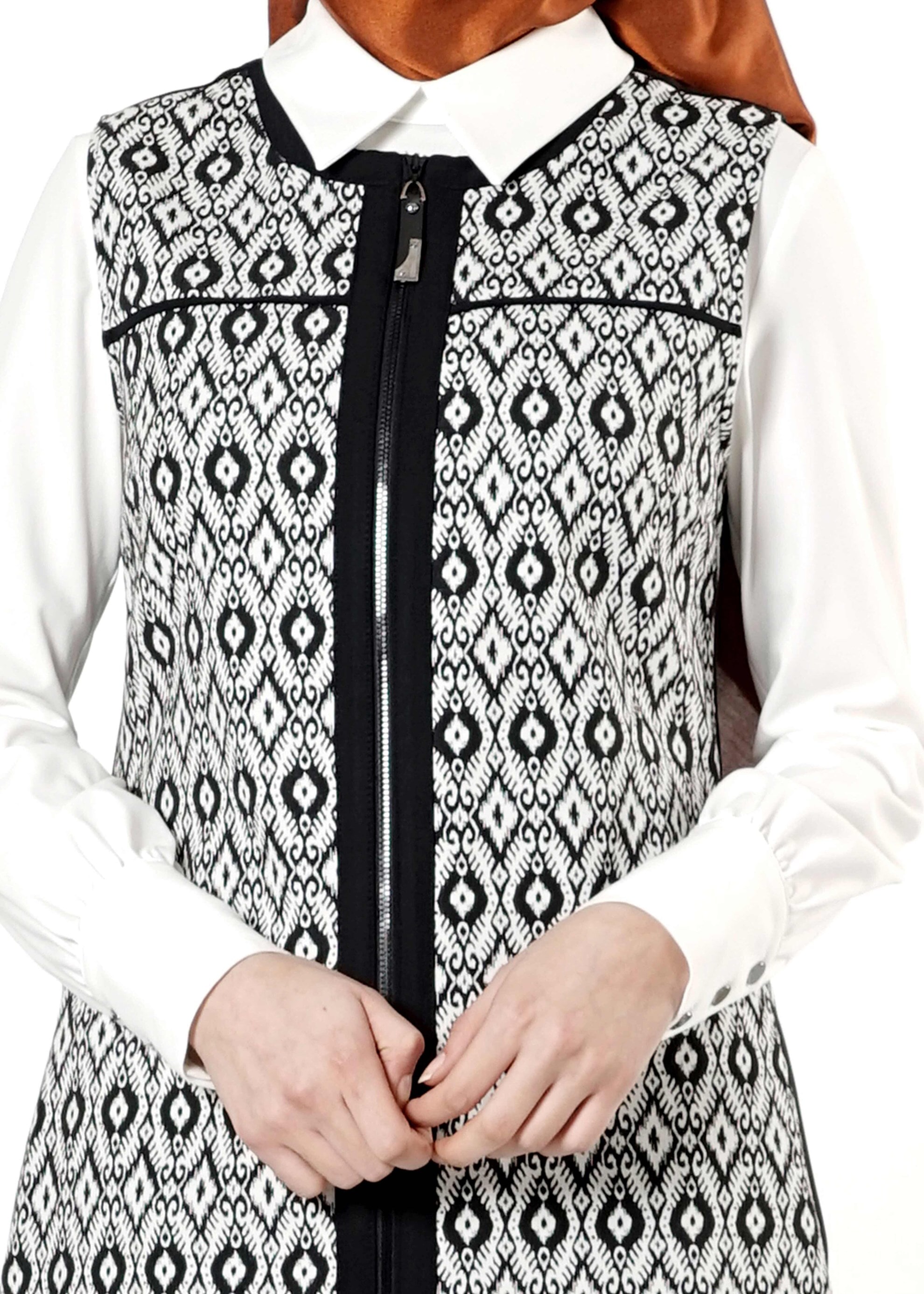 Tesettür giyim SİYAH 4155 YELEK 