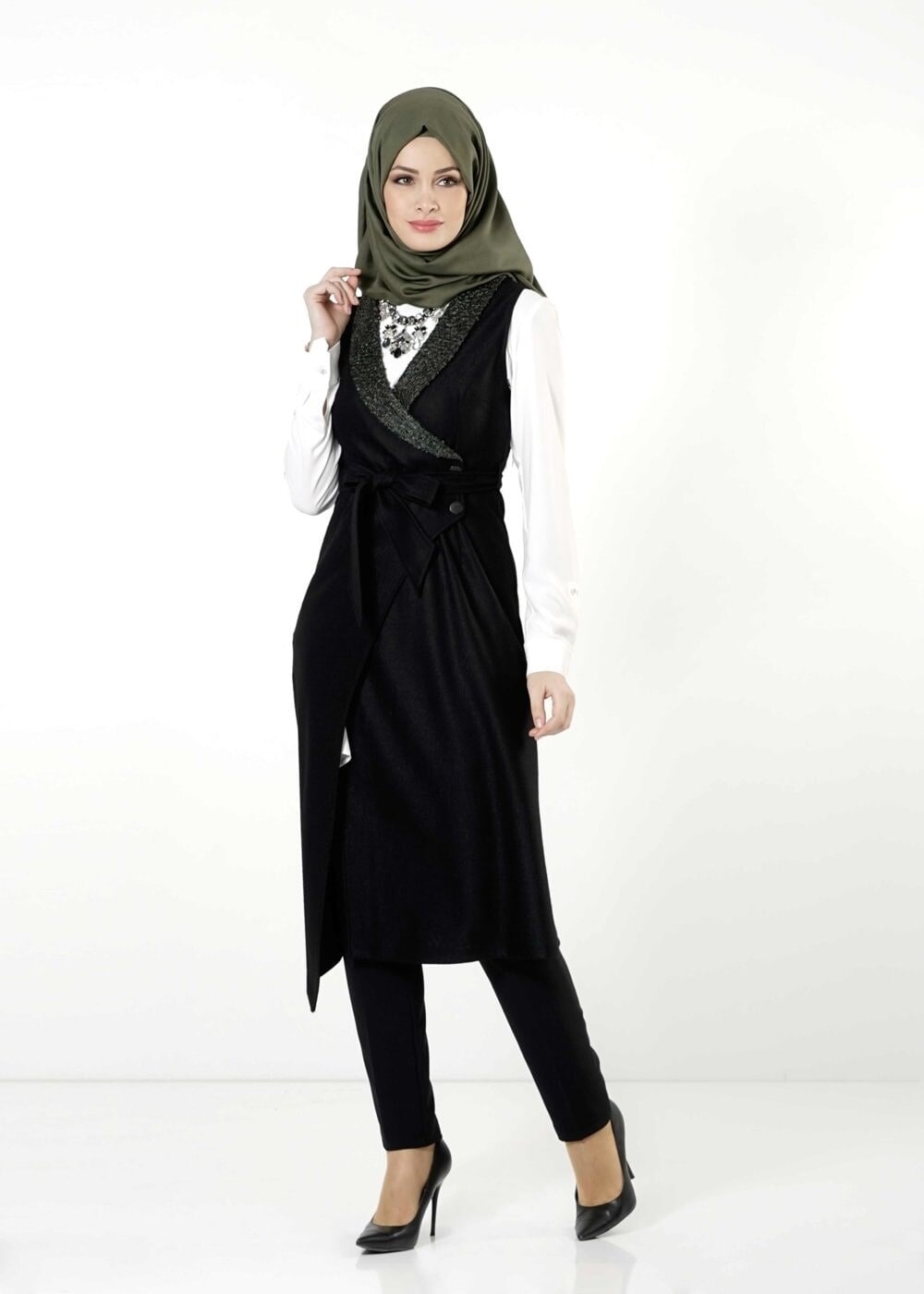 Tesettür giyim SİYAH 4171 YELEK