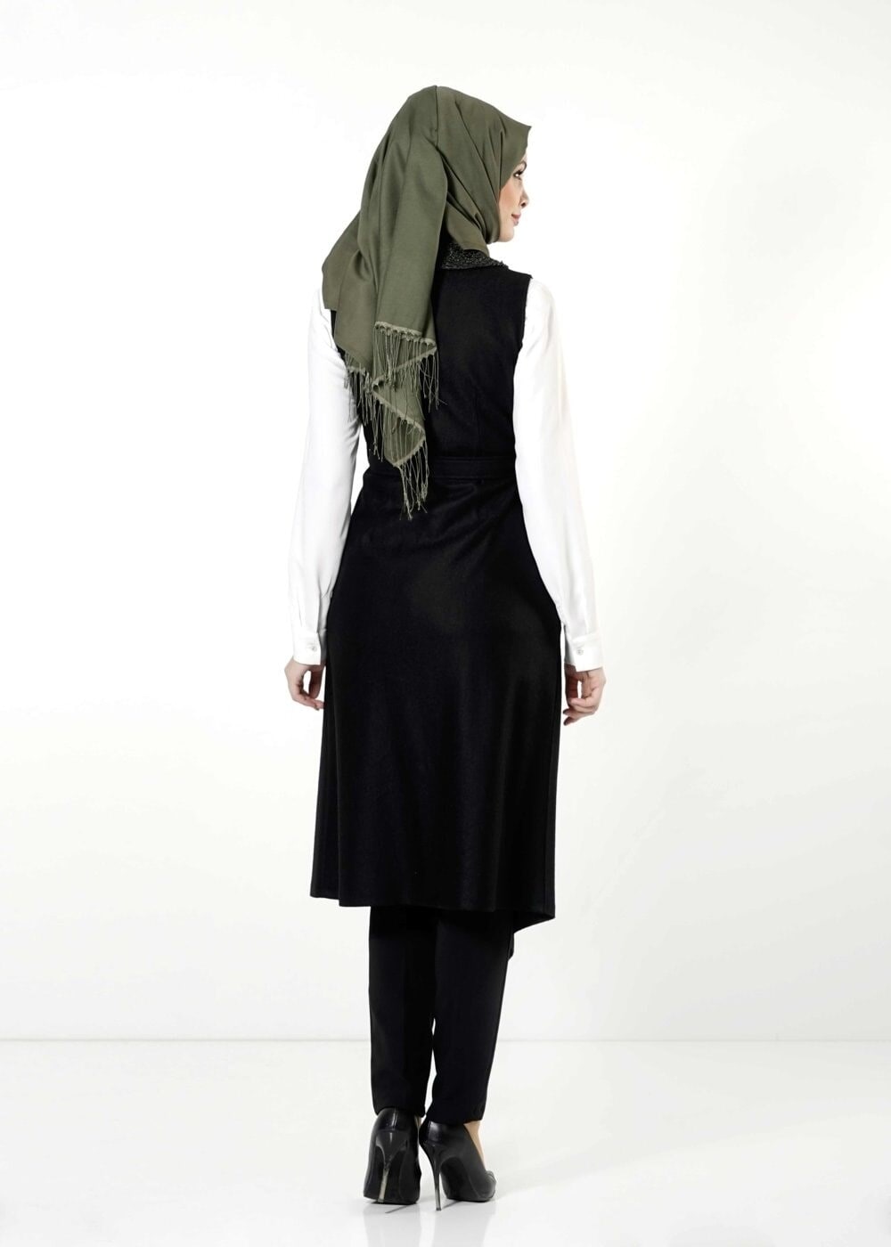 Tesettür giyim SİYAH 4171 YELEK