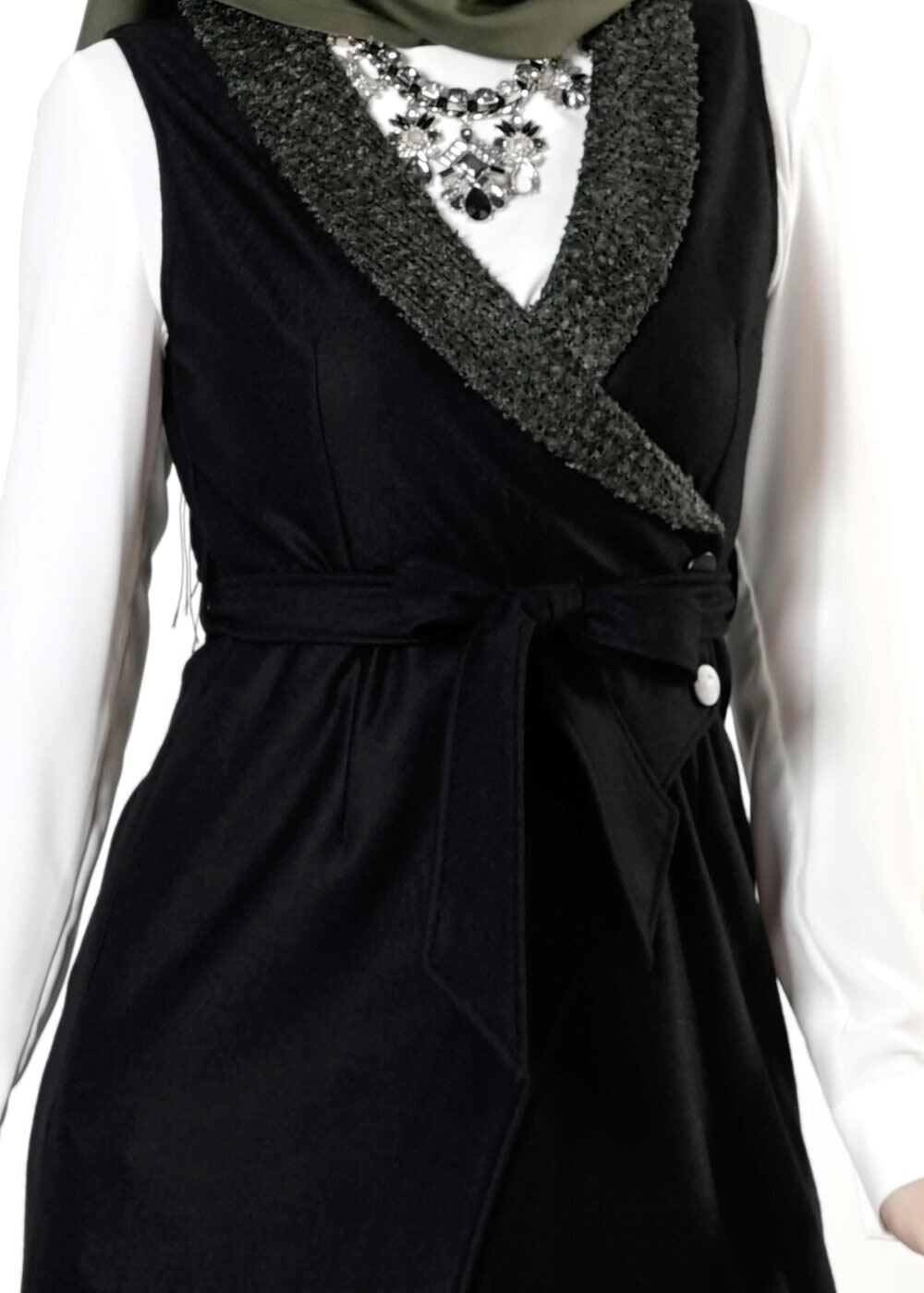 Tesettür giyim SİYAH 4171 YELEK