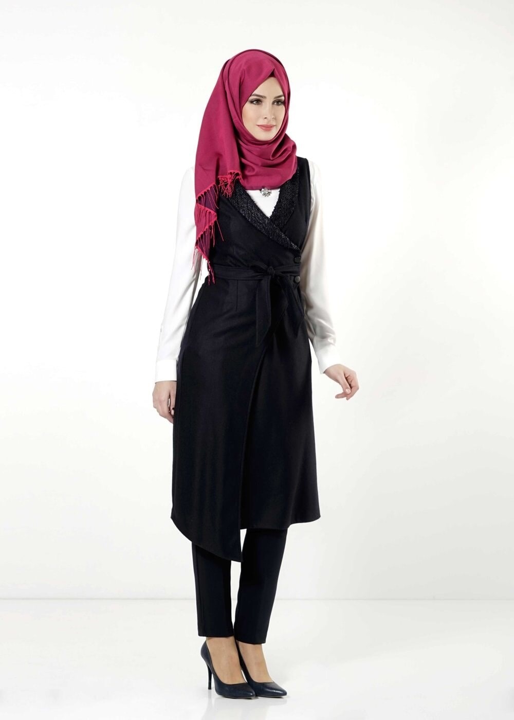 Tesettür giyim LACİVERT 4171 YELEK