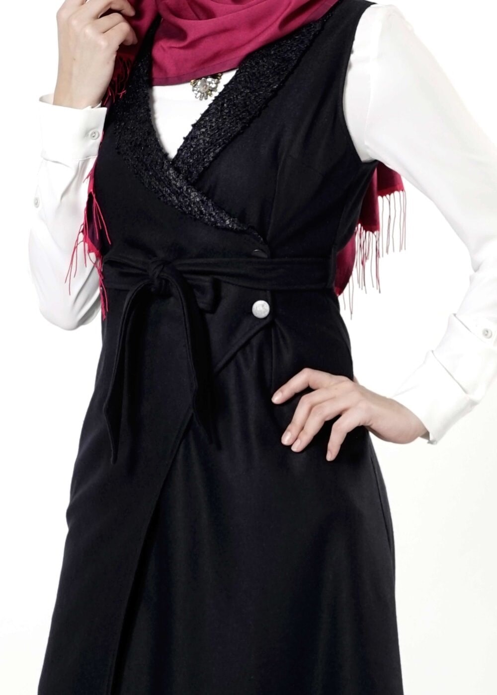 Tesettür giyim LACİVERT 4171 YELEK