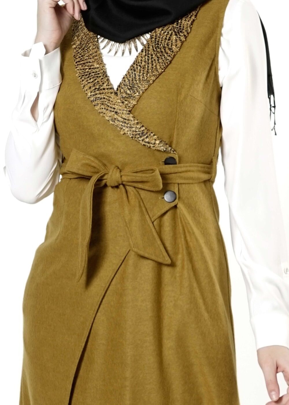 Tesettür giyim YEŞİL 4171 YELEK