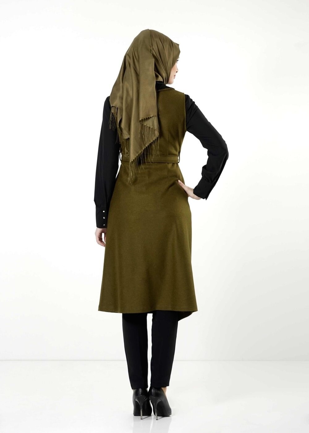 Tesettür giyim YEŞİL 4171 YELEK