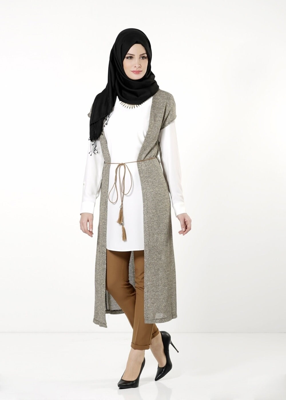 Tesettür giyim SİYAH 4172 YELEK