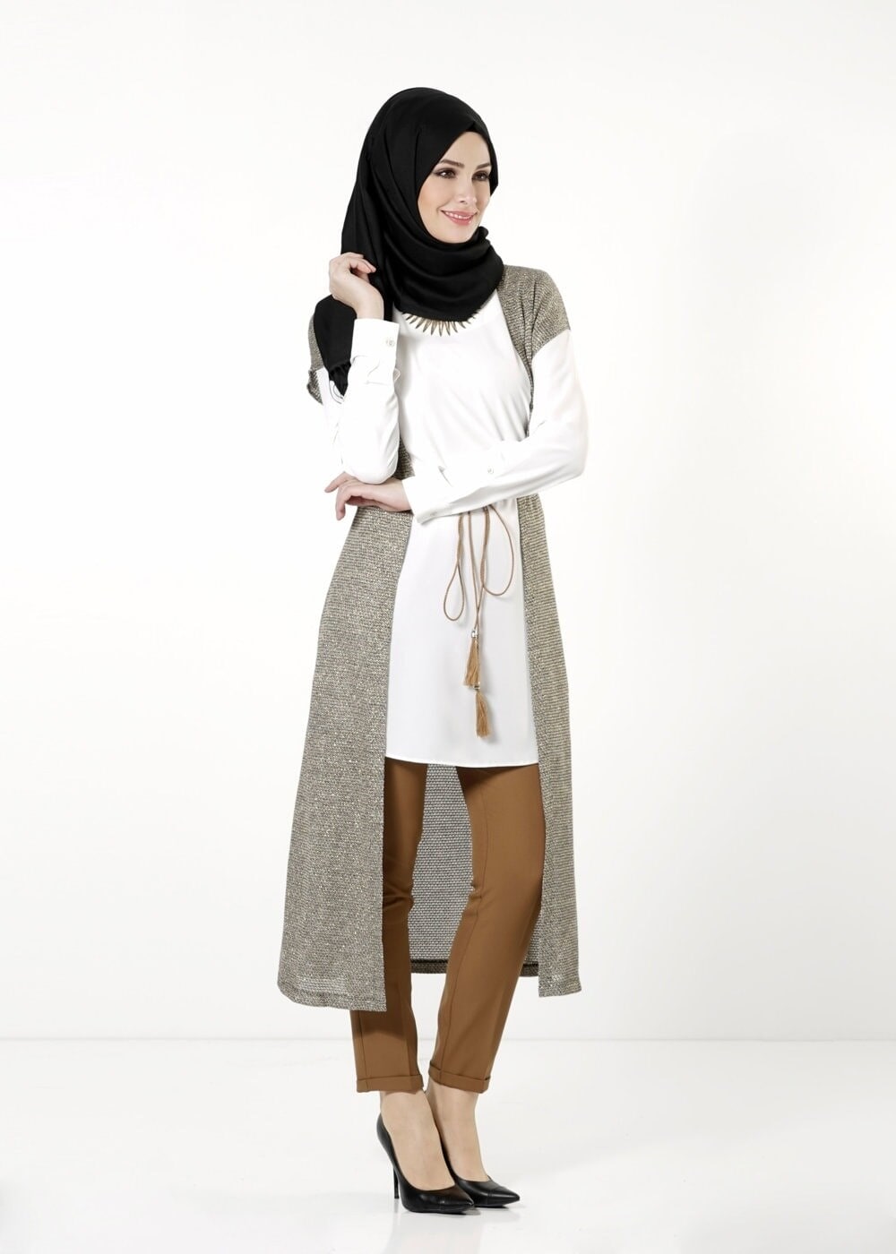 Tesettür giyim SİYAH 4172 YELEK