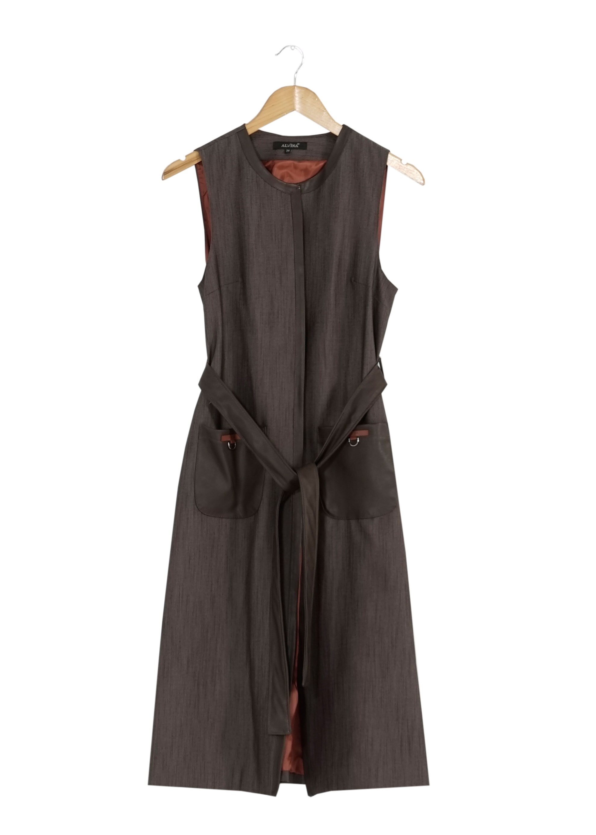 Tesettür giyim KAHVE CEPLİ YELEK 4193 