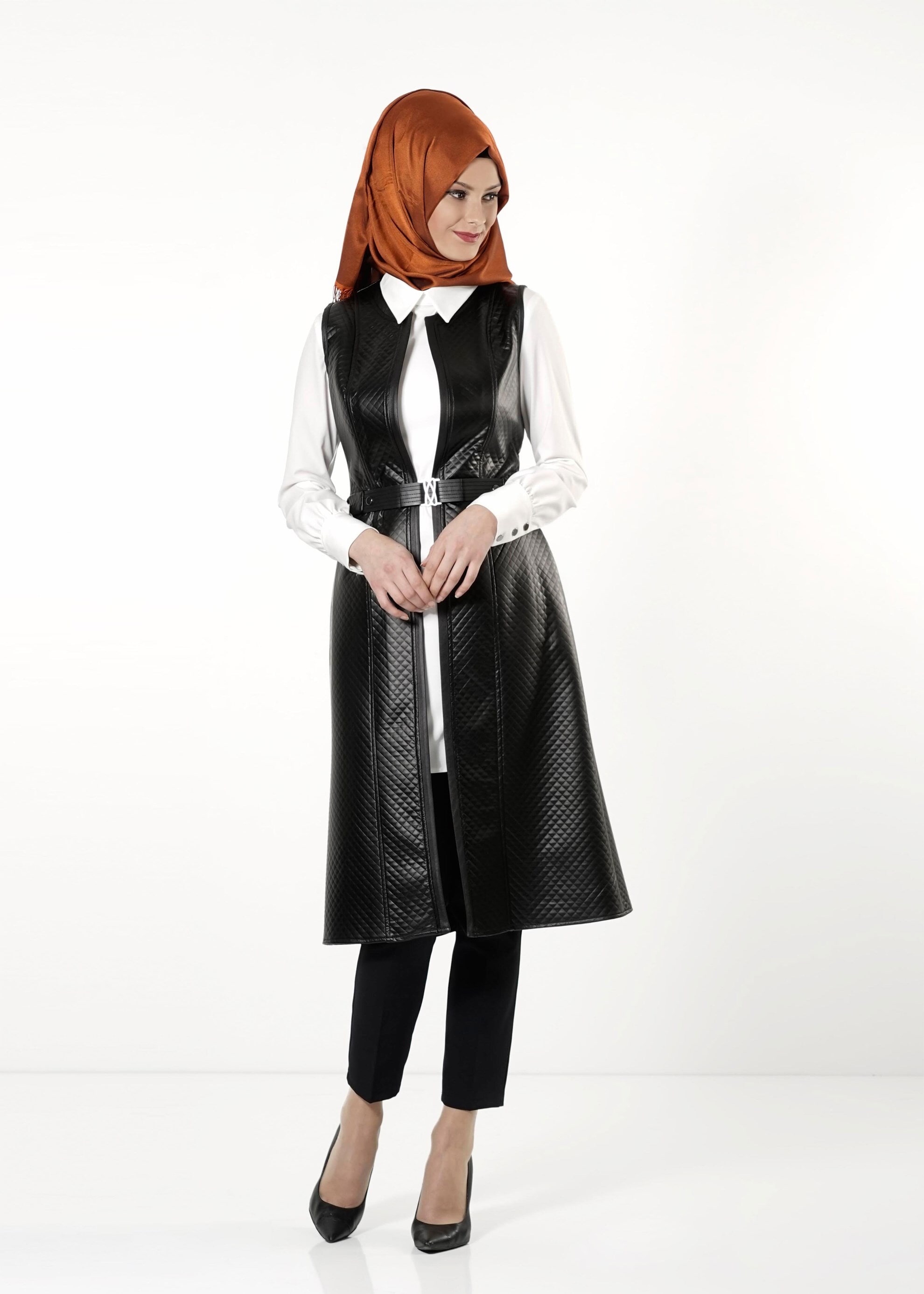 Tesettür giyim SİYAH 4015-1 YELEK