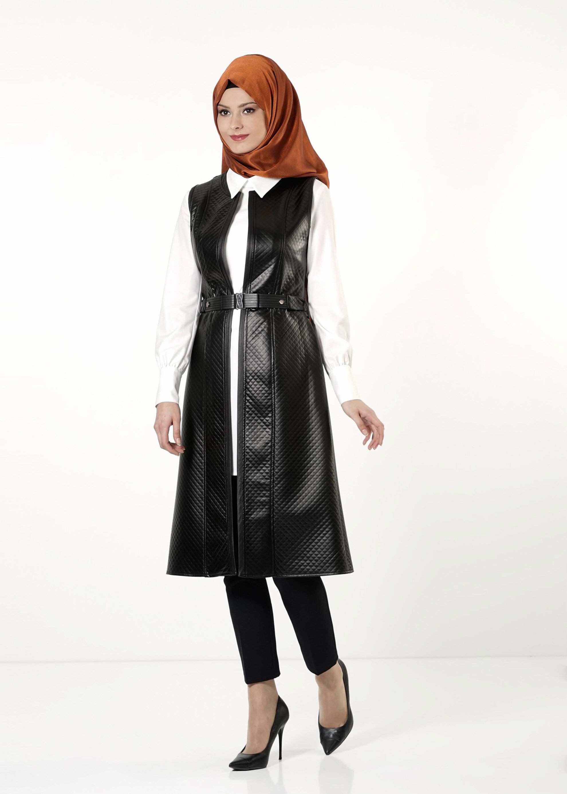 Tesettür giyim SİYAH 4015-1 YELEK