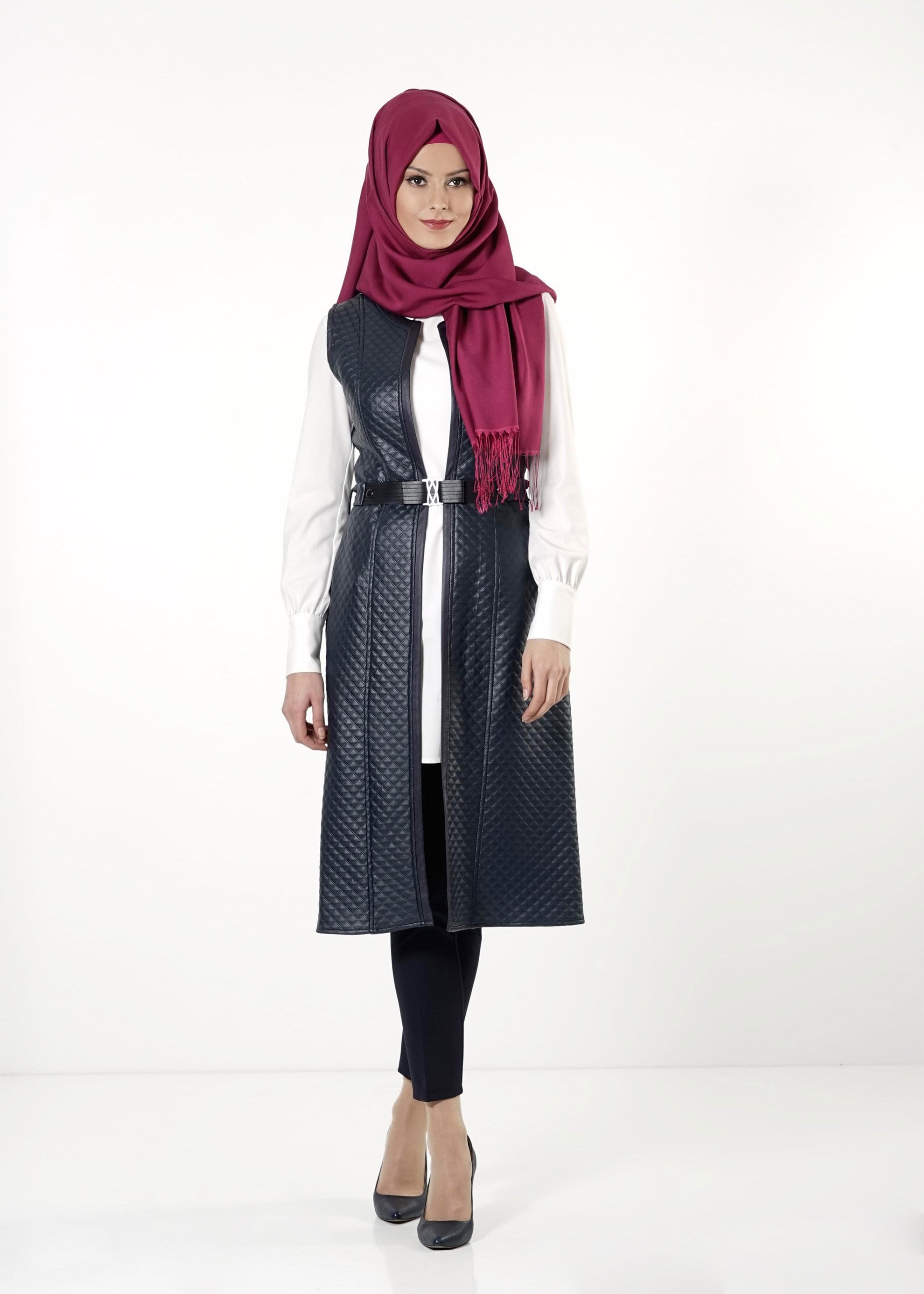 Tesettür giyim LACİVERT 4015-1 YELEK