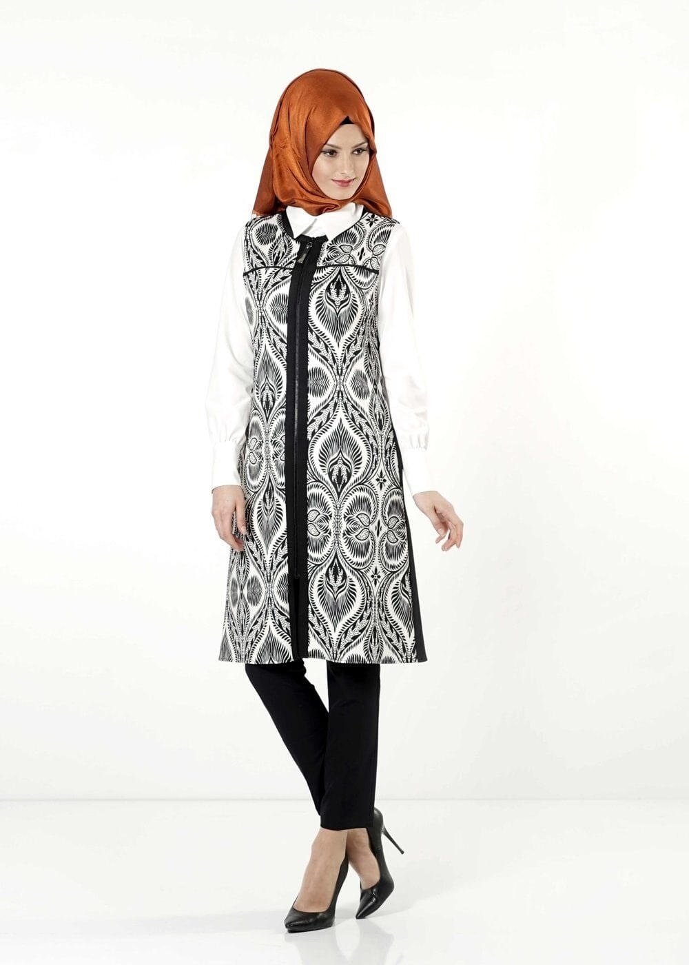 Tesettür giyim SİYAH 4155-1 YELEK