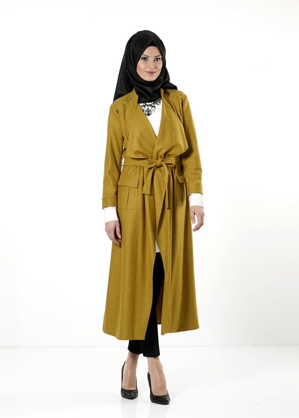 Tesettür giyim YEŞİL 4197 BETY TUNİK 36/44(38-40) TEK42