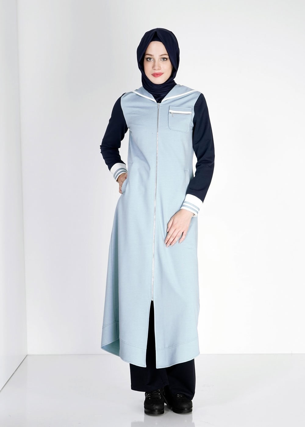 Tesettür giyim MAVİ 4782 TUNİK