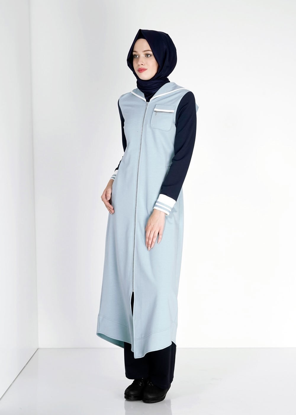 Tesettür giyim MAVİ 4782 TUNİK