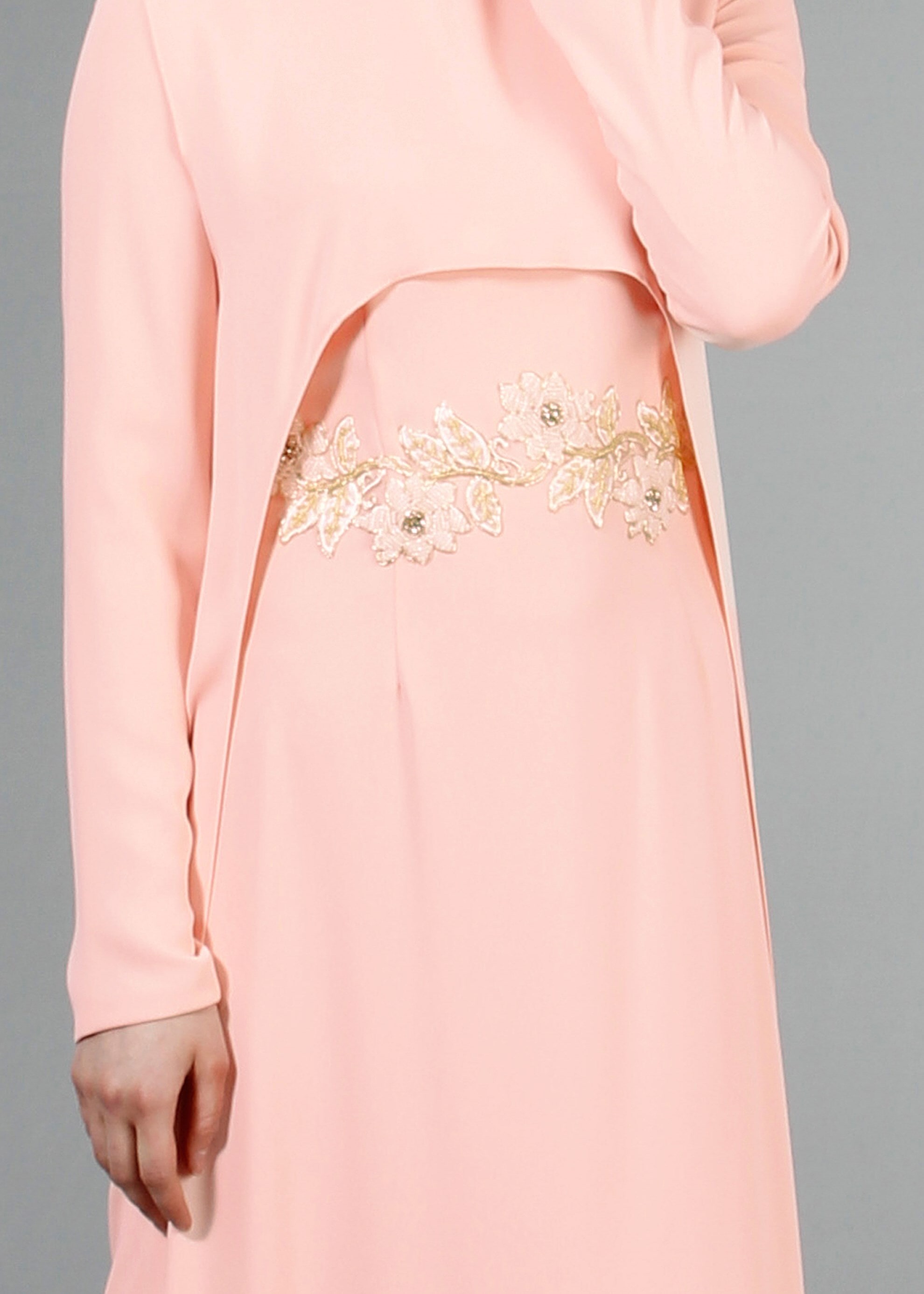 Tesettür giyim PUDRA 5165 Adriana 2&prime;li Elbiseli Tesettür Abiye 38/44 TEK38