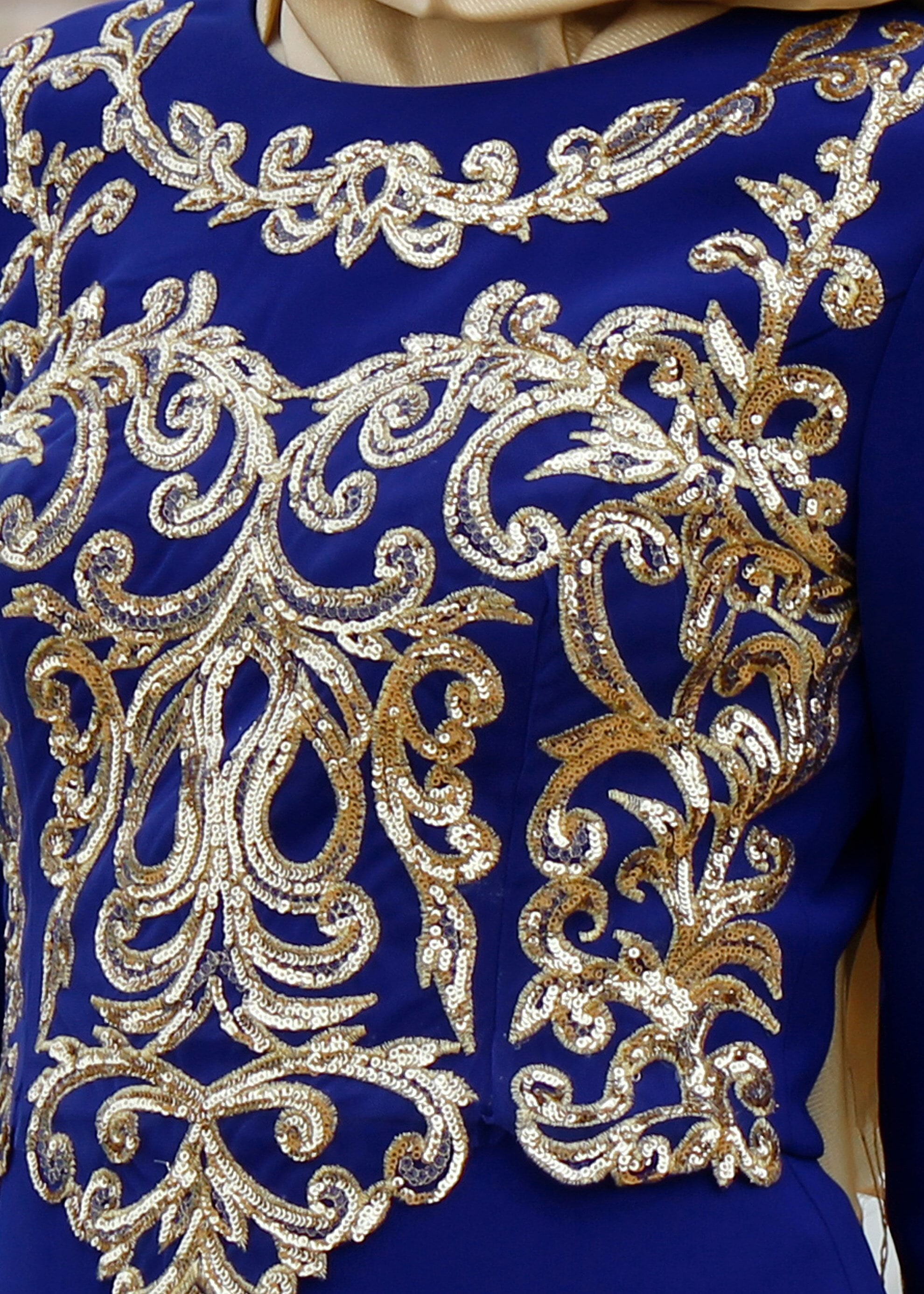 Tesettür giyim LACİVERT 5173 Suzanna Tesettür Abiye 38/44 TEK40