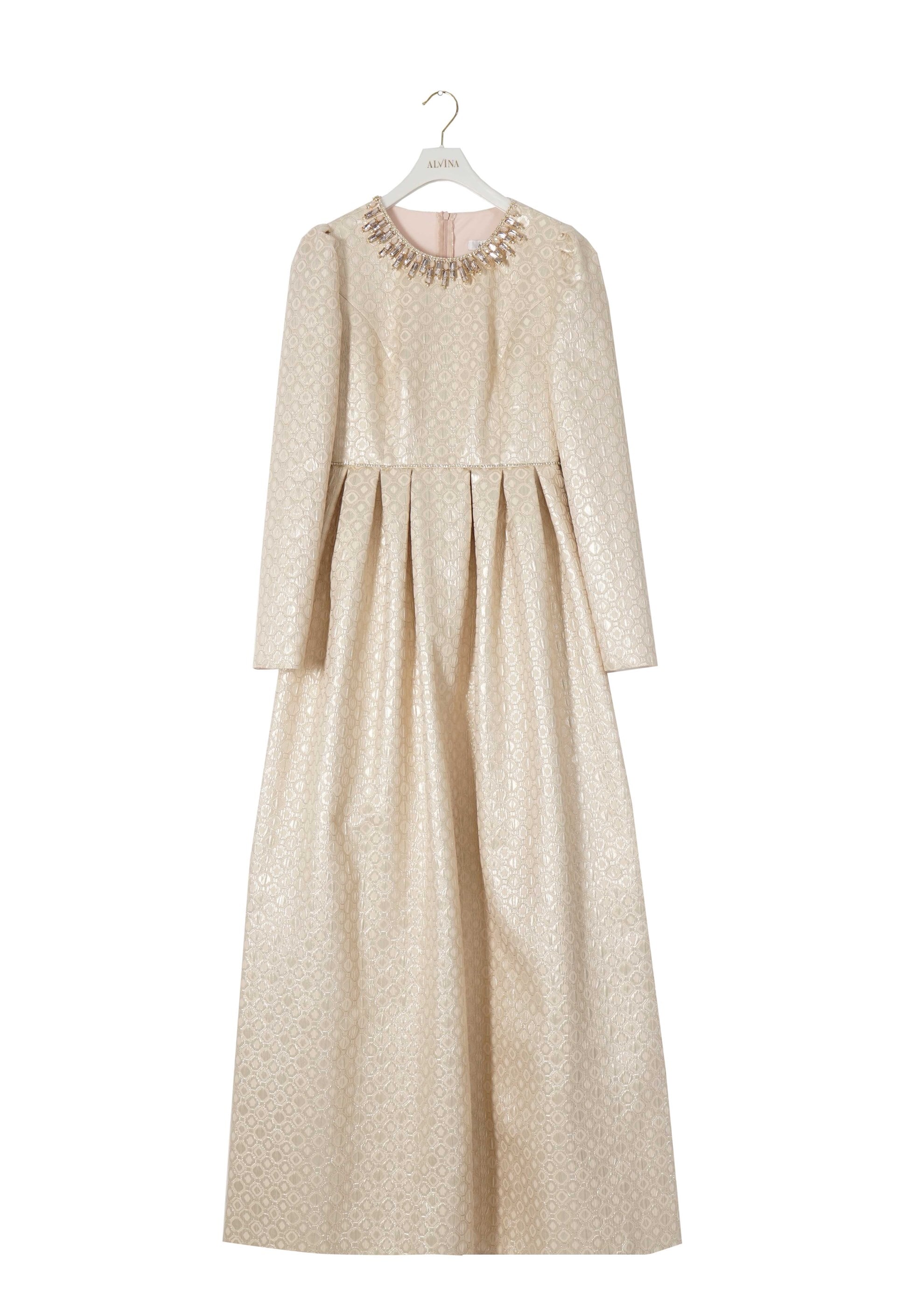 Tesettür giyim PUDRA 5247 Jakar Tesettür 7689 Abiye 36/40(38) TEK36