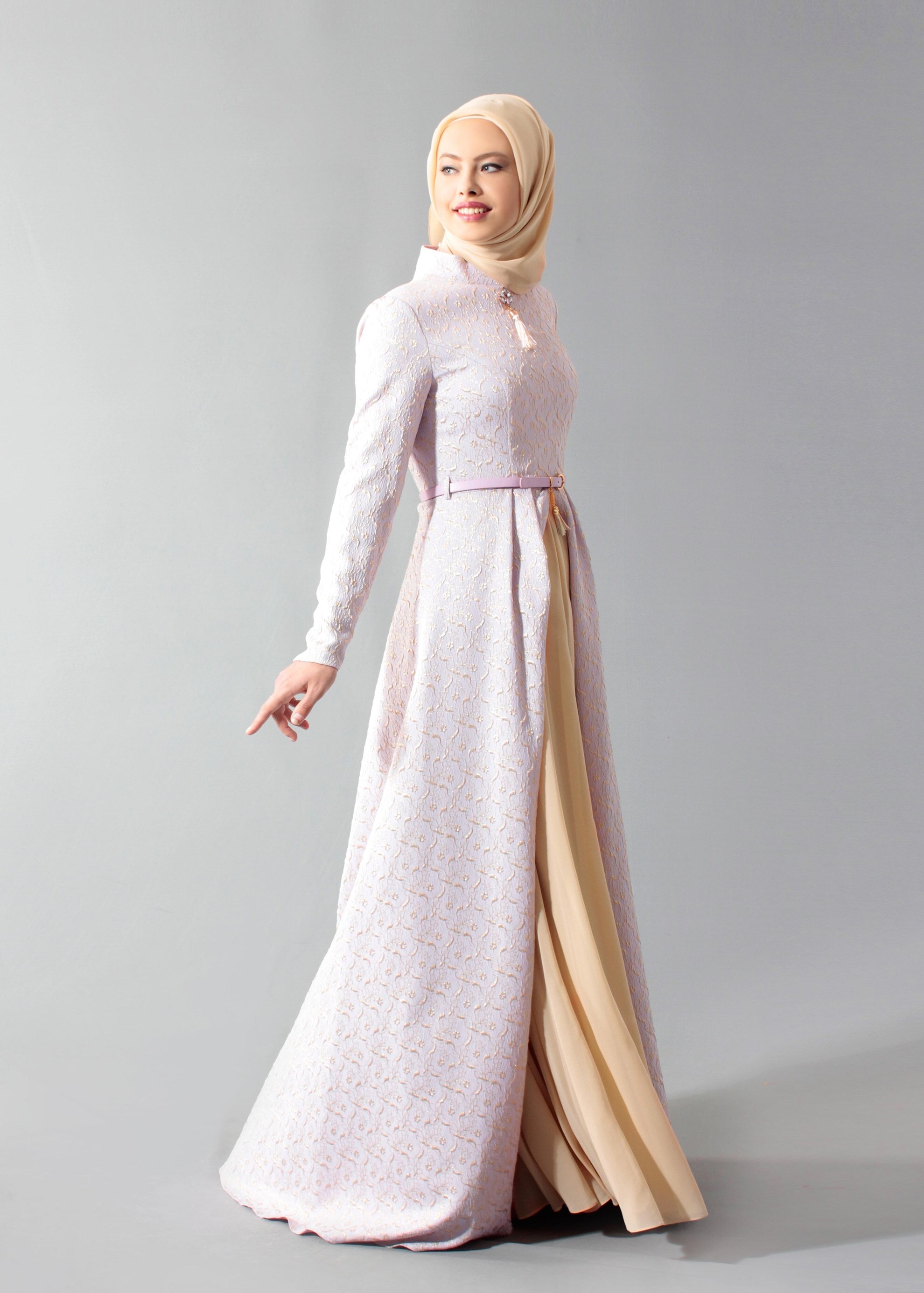 Tesettür giyim MOR 5275 JAKAR 1601 TESETTÜR ABİYE 38/42 TEK40