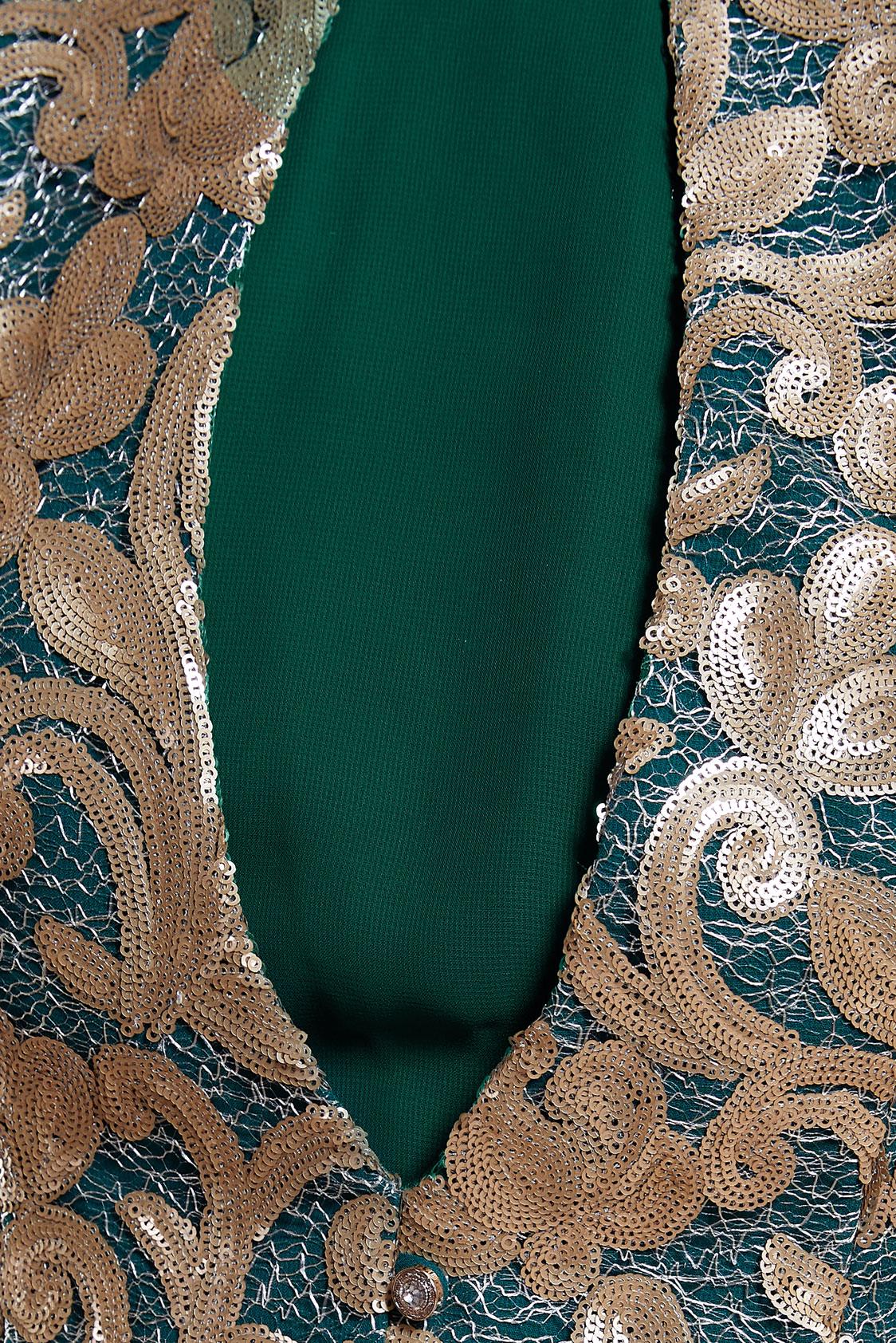 Tesettür giyim YEŞİL DESENLİ ŞİFON ABİYE ELBİSE 5277