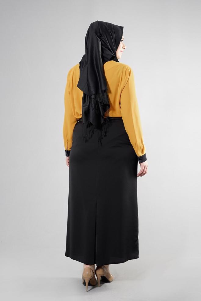 Hijab clothing YELLOW 2566 Lora Tesettür Bluz 44/48 TEK42 - ALVİNA