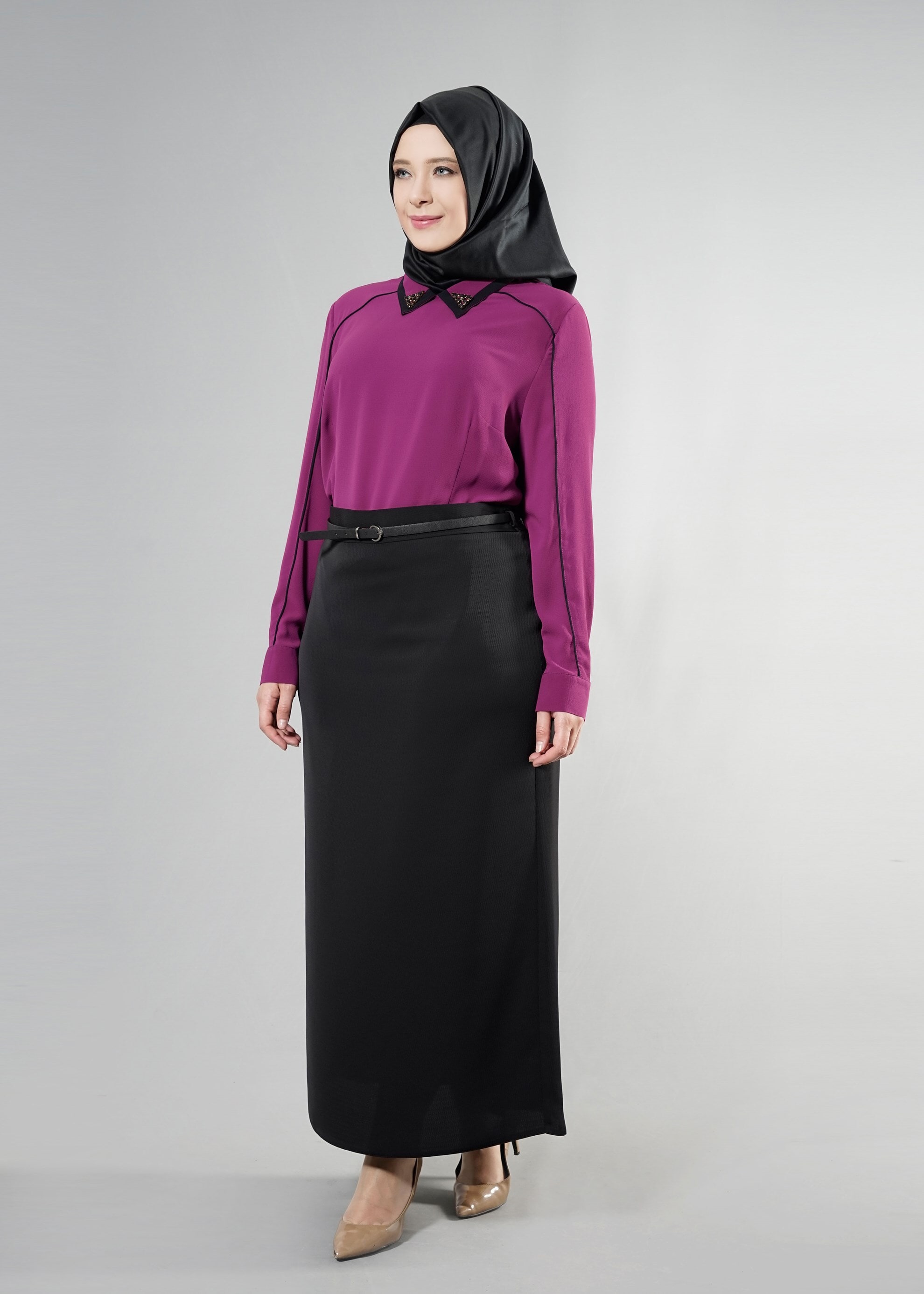 Tesettür giyim MOR 2568 Lima Tesettür Bluz 44/50 TEK46