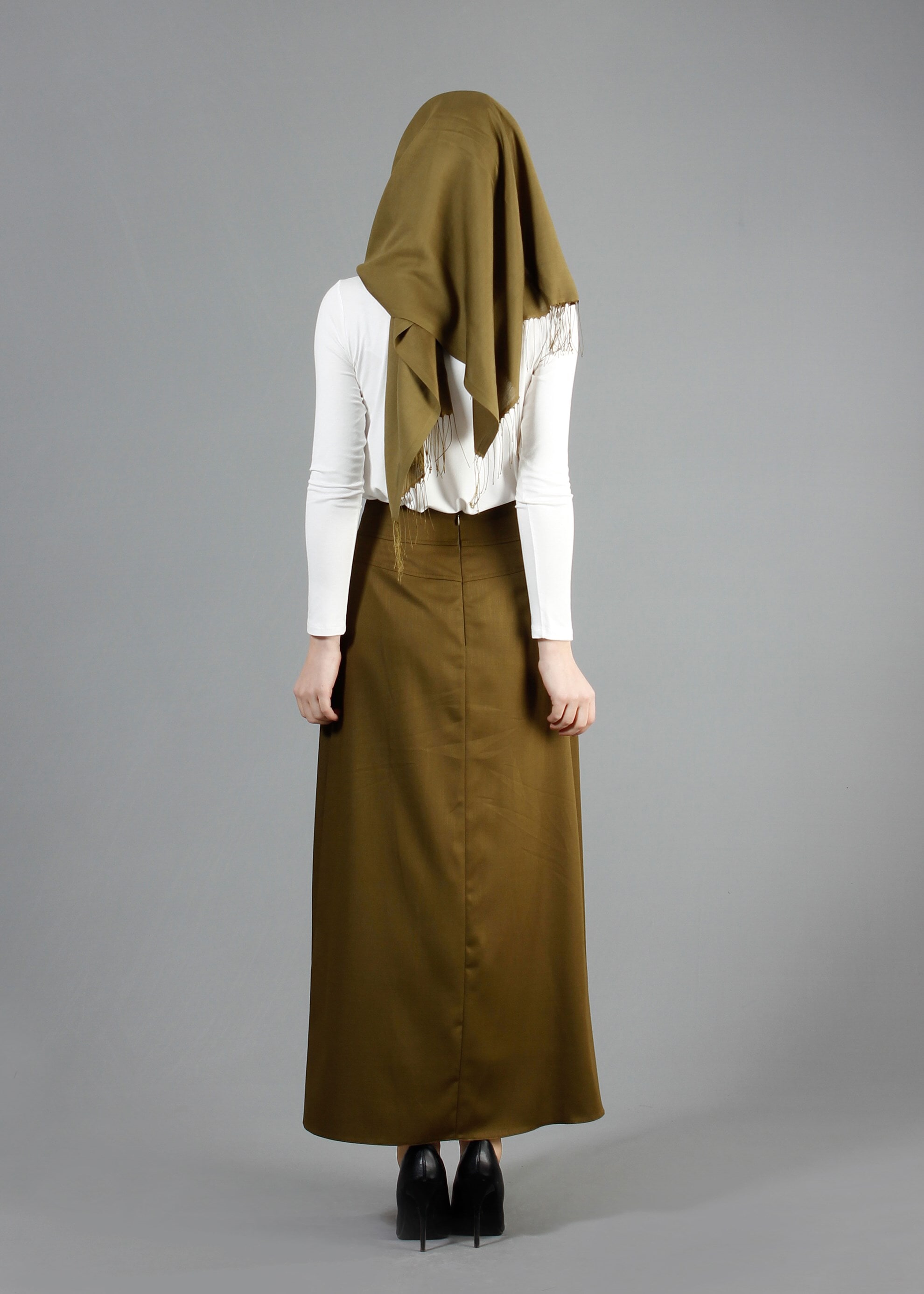 Tesettür giyim BEYAZ 4206 New Viskon Lycra Tesettür Bluz 38/44