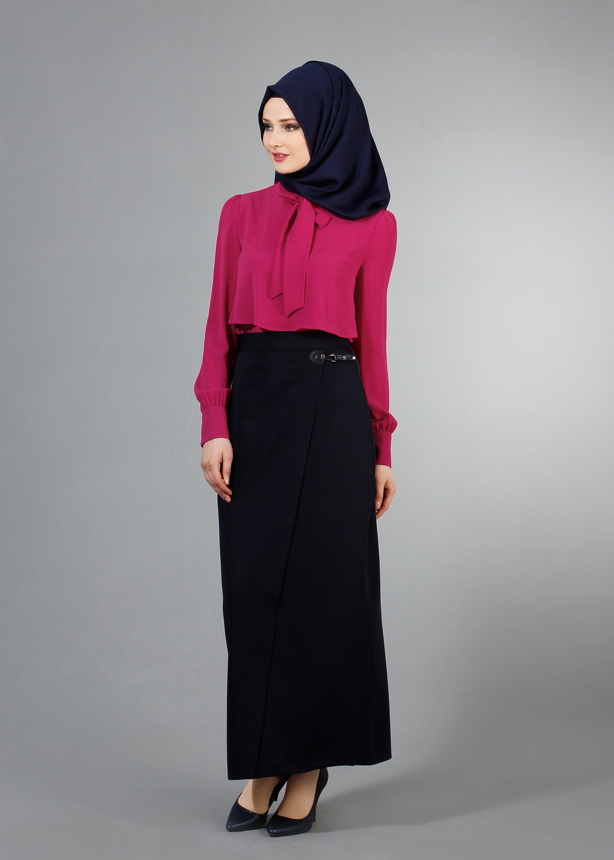 Tesettür giyim FUŞYA 4232 Nişantaşı Tesettür Bluz 36/44(38/40) TEK38
