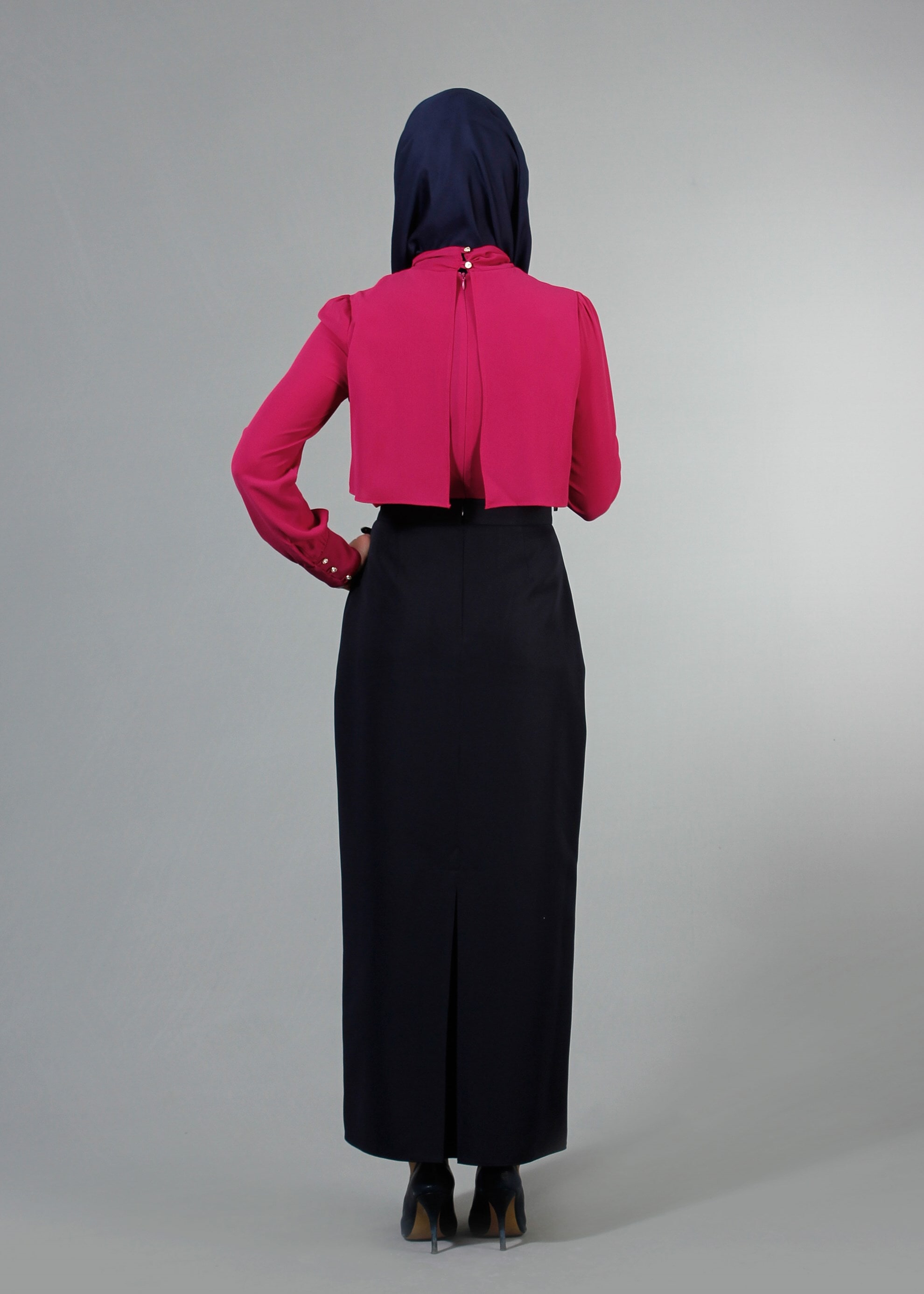 Tesettür giyim FUŞYA 4232 Nişantaşı Tesettür Bluz 36/44(38/40) TEK38